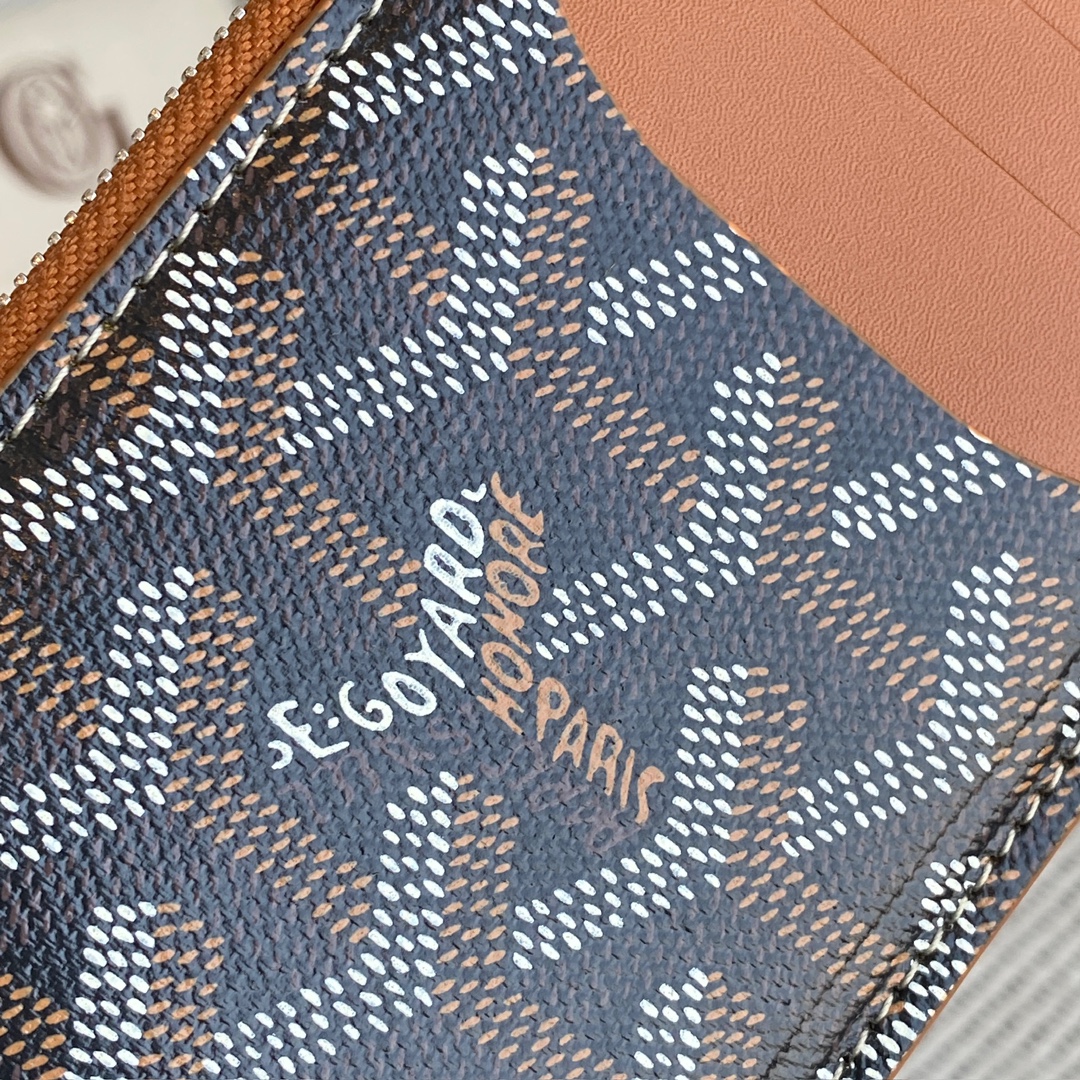 Goyard Goya counter latest version upgraded version new color 🤩 Bourbon flat zipper card holder wallet Three card slots and one zipper pocket can safely store change~ Size: 12.5cm x 1cm x 8.4cm~ Style No - Image 5