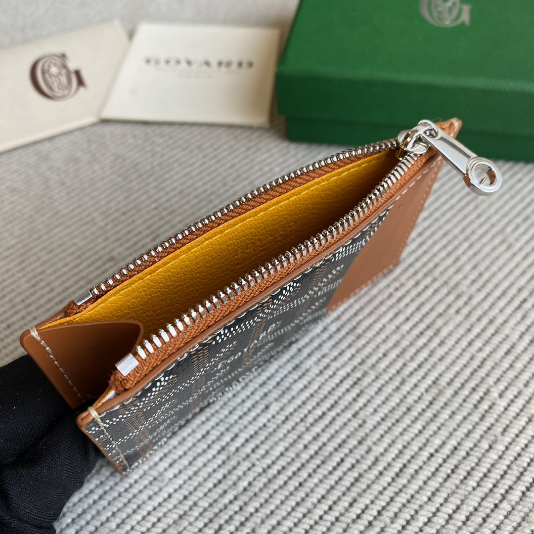 Goyard Goya counter latest version upgraded version new color 🤩 Bourbon flat zipper card holder wallet Three card slots and one zipper pocket can safely store change~ Size: 12.5cm x 1cm x 8.4cm~ Style No - Image 7