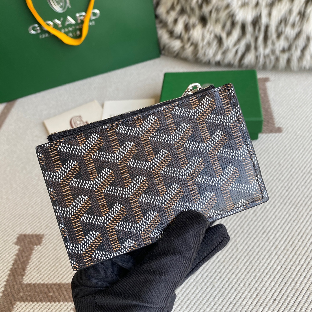 Goyard Goya counter latest version upgraded version new color 🤩 Bourbon flat zipper card holder wallet Three card slots and one zipper pocket can safely store change~ Size: 12.5cm x 1cm x 8.4cm~ Style No - Image 2