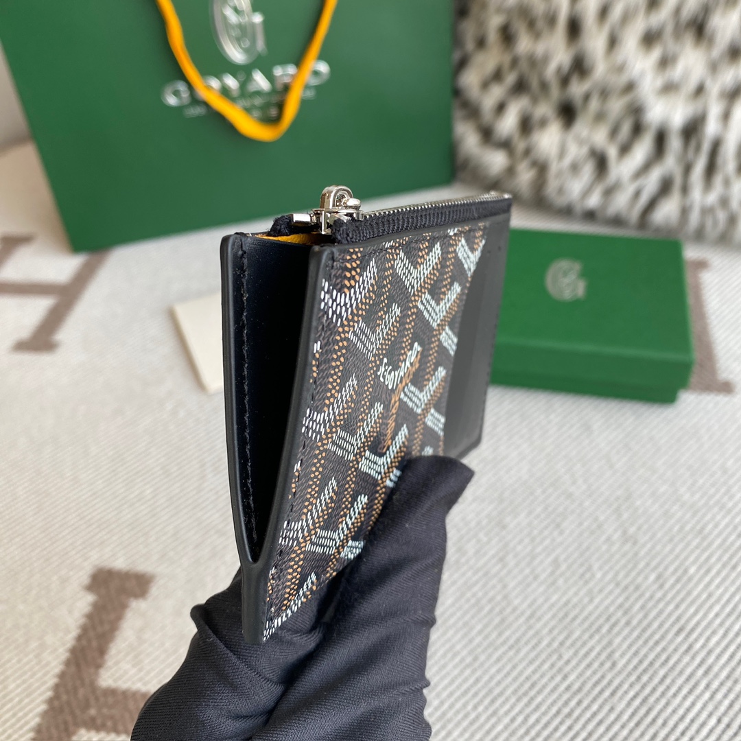 Goyard Goya counter latest version upgraded version new color 🤩 Bourbon flat zipper card holder wallet Three card slots and one zipper pocket can safely store change~ Size: 12.5cm x 1cm x 8.4cm~ Style No - Image 3