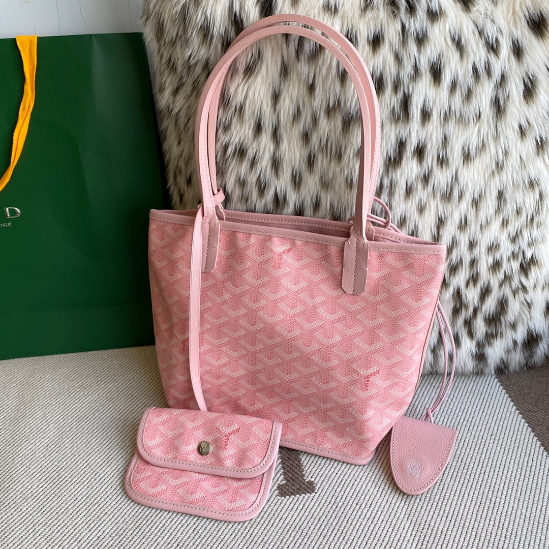 🤩Goyard classic vegetable basket anjou mini tote double-sided shopping bag tote double-sided bag shoulder handbag Size: 20.5X9X20cm~ I can’t think of any brand with more taste than Goya! Multiple colors to choose from, classic colors, canvas fabric with fragrance, exquisite workmanship ☺️ Comes with a full set of packaging at the counter, the first choice for gift giving ✨ Style No - Image 2