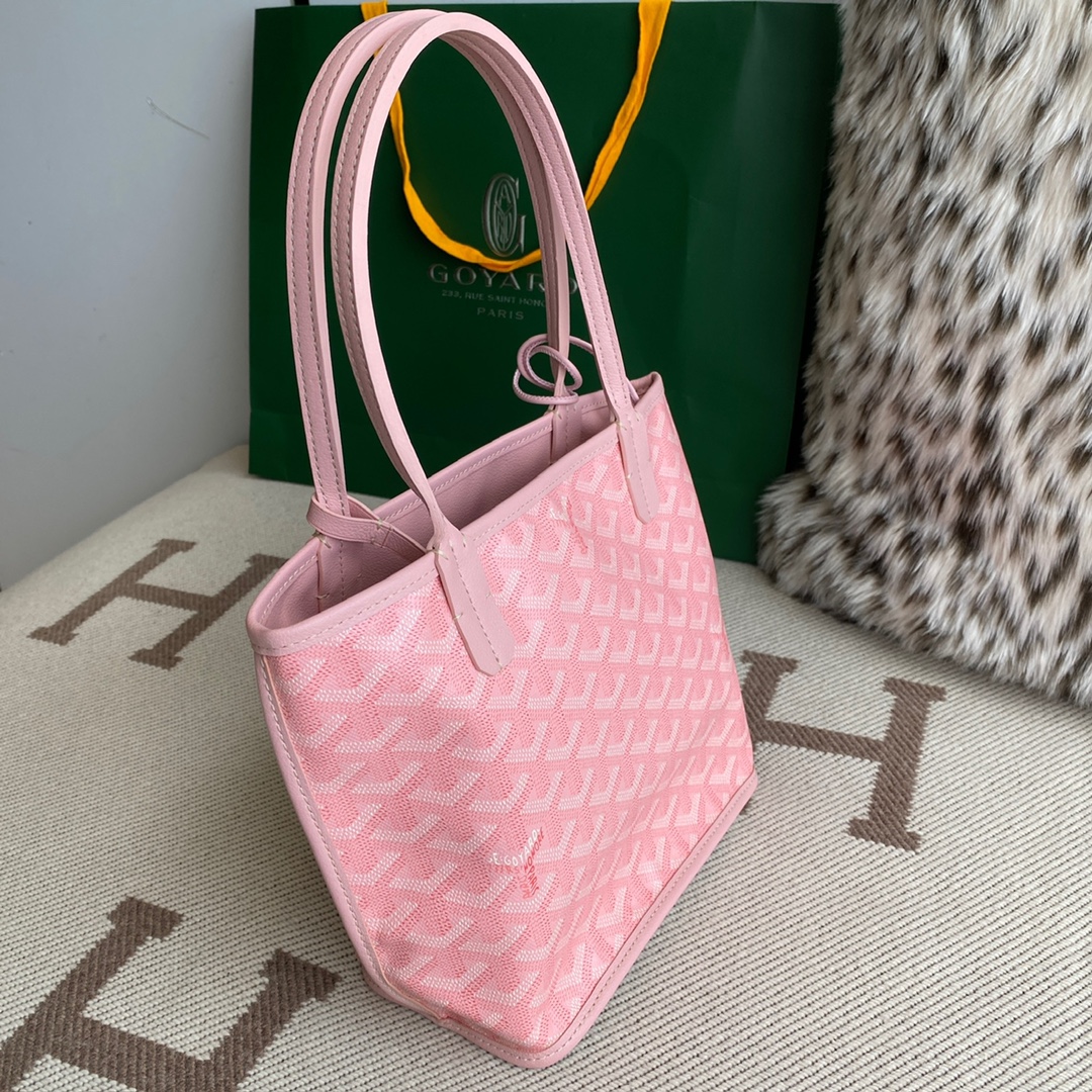 🤩Goyard classic vegetable basket anjou mini tote double-sided shopping bag tote double-sided bag shoulder handbag Size: 20.5X9X20cm~ I can’t think of any brand with more taste than Goya! Multiple colors to choose from, classic colors, canvas fabric with fragrance, exquisite workmanship ☺️ Comes with a full set of packaging at the counter, the first choice for gift giving ✨ Style No - Image 6