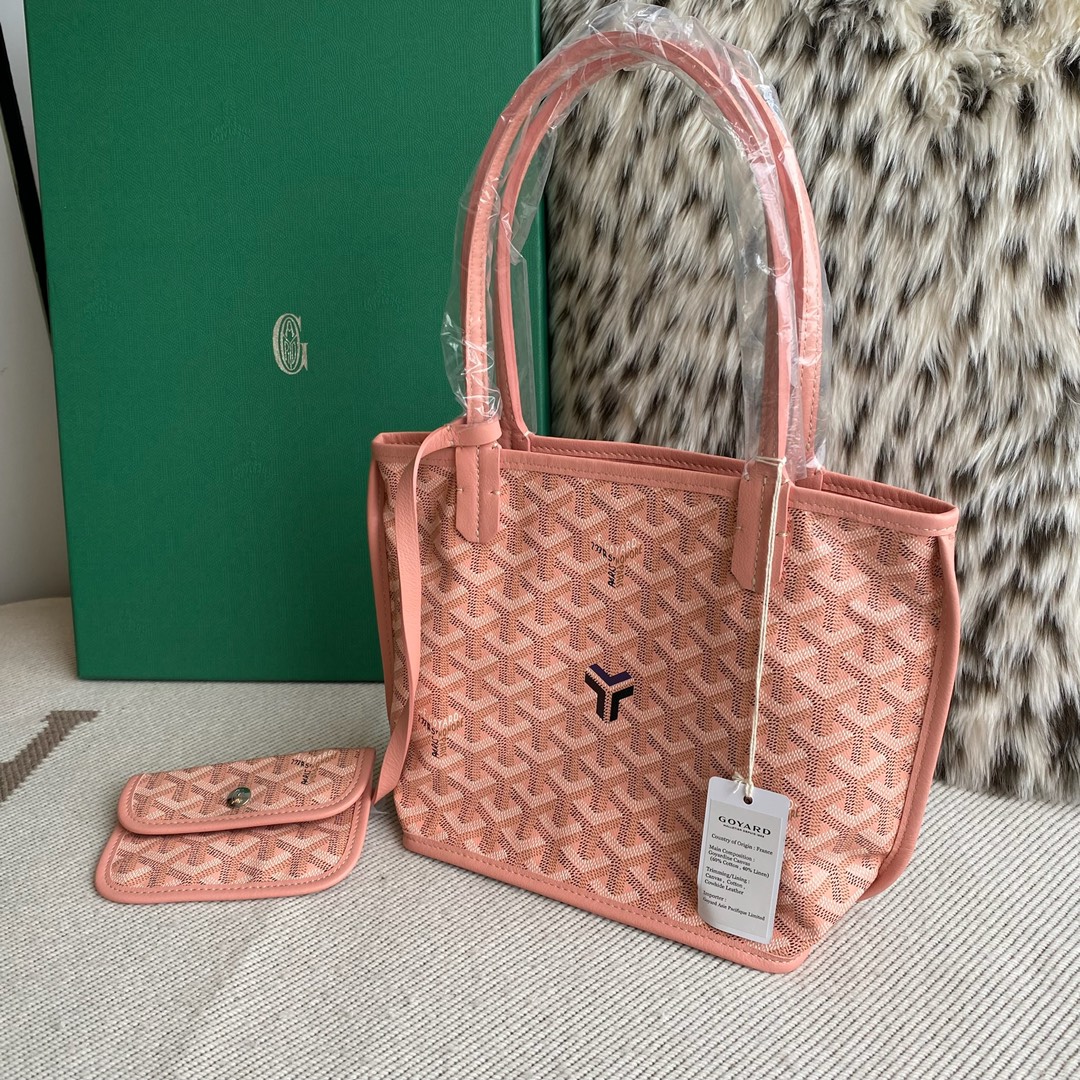 🤩Goyard classic vegetable basket anjou mini tote double-sided shopping bag tote double-sided bag shoulder handbag Size: 20.5X9X20cm~ I can’t think of any brand with more taste than Goya! Multiple colors to choose from, classic colors, canvas fabric with fragrance, exquisite workmanship ☺️ Comes with a full set of packaging at the counter, the first choice for gift giving ✨ Style No - Image 3