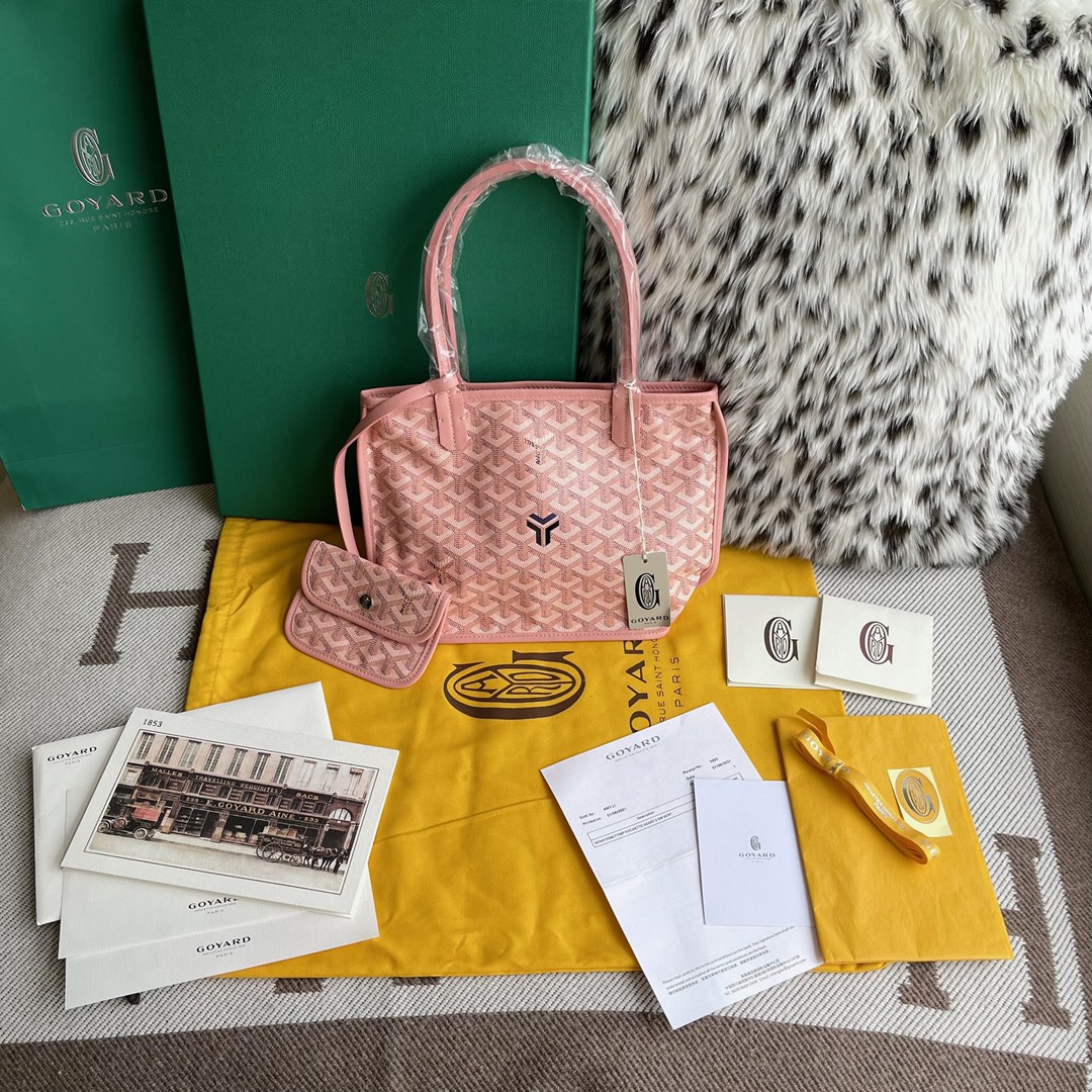 🤩Goyard classic vegetable basket anjou mini tote double-sided shopping bag tote double-sided bag shoulder handbag Size: 20.5X9X20cm~ I can’t think of any brand with more taste than Goya! Multiple colors to choose from, classic colors, canvas fabric with fragrance, exquisite workmanship ☺️ Comes with a full set of packaging at the counter, the first choice for gift giving ✨ Style No - Image 20
