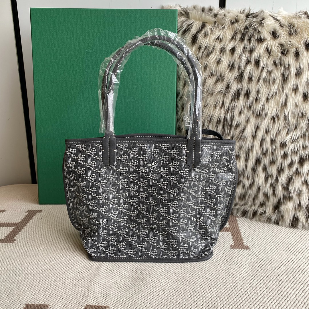 🤩Goyard classic vegetable basket anjou mini tote double-sided shopping bag tote double-sided bag shoulder handbag Size: 20.5X9X20cm~ I can’t think of any brand with more taste than Goya! Multiple colors to choose from, classic colors, canvas fabric with fragrance, exquisite workmanship ☺️ Comes with a full set of packaging at the counter, the first choice for gift giving ✨ Style No - Image 3