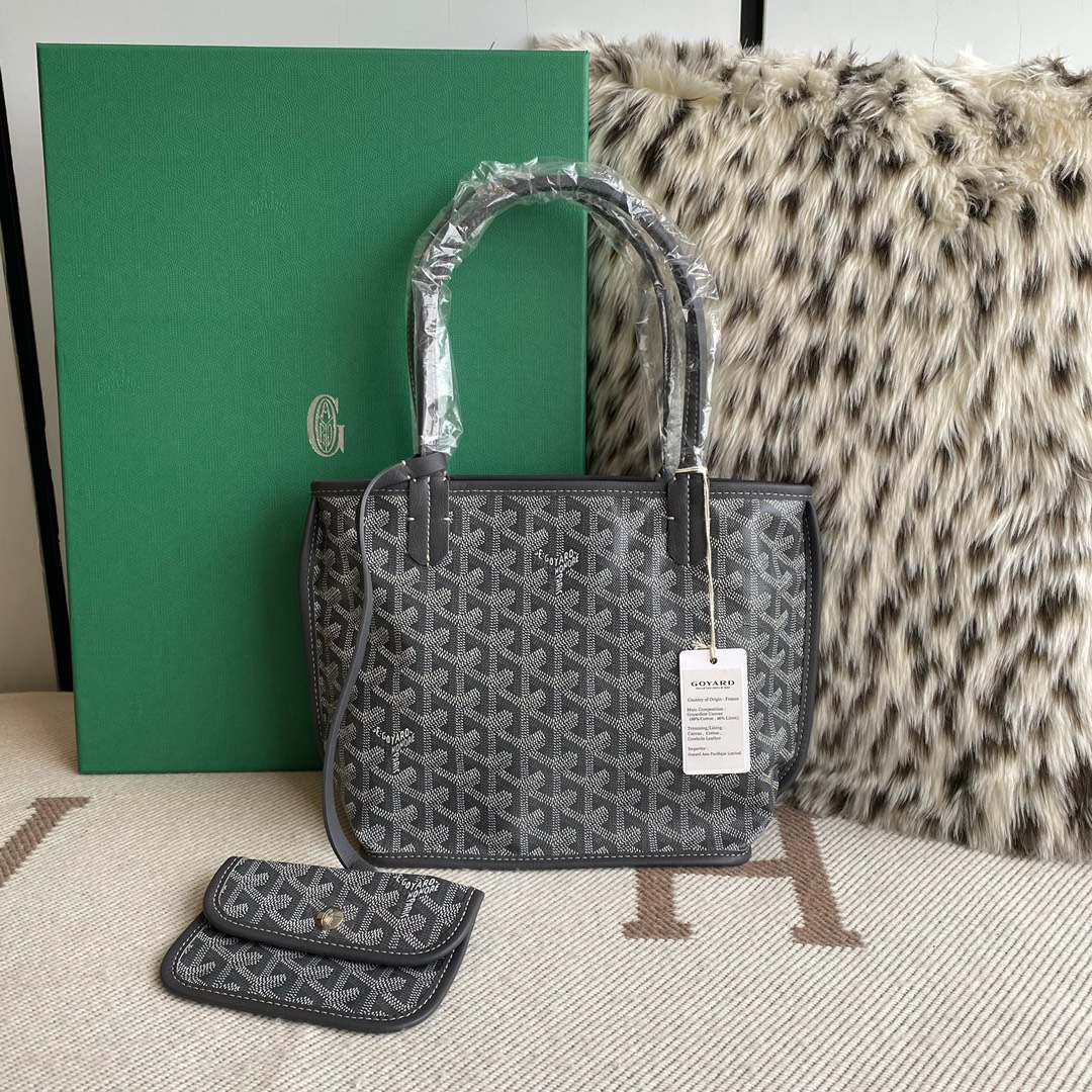 🤩Goyard classic vegetable basket anjou mini tote double-sided shopping bag tote double-sided bag shoulder handbag Size: 20.5X9X20cm~ I can’t think of any brand with more taste than Goya! Multiple colors to choose from, classic colors, canvas fabric with fragrance, exquisite workmanship ☺️ Comes with a full set of packaging at the counter, the first choice for gift giving ✨ Style No - Image 7