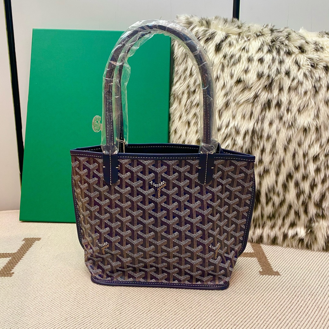 🤩Goyard classic vegetable basket anjou mini tote double-sided shopping bag tote double-sided bag shoulder handbag Size: 20.5X9X20cm~ I can’t think of any brand with more taste than Goya! Multiple colors to choose from, classic colors, canvas fabric with fragrance, exquisite workmanship ☺️ Comes with a full set of packaging at the counter, the first choice for gift giving ✨ Style No - Image 3