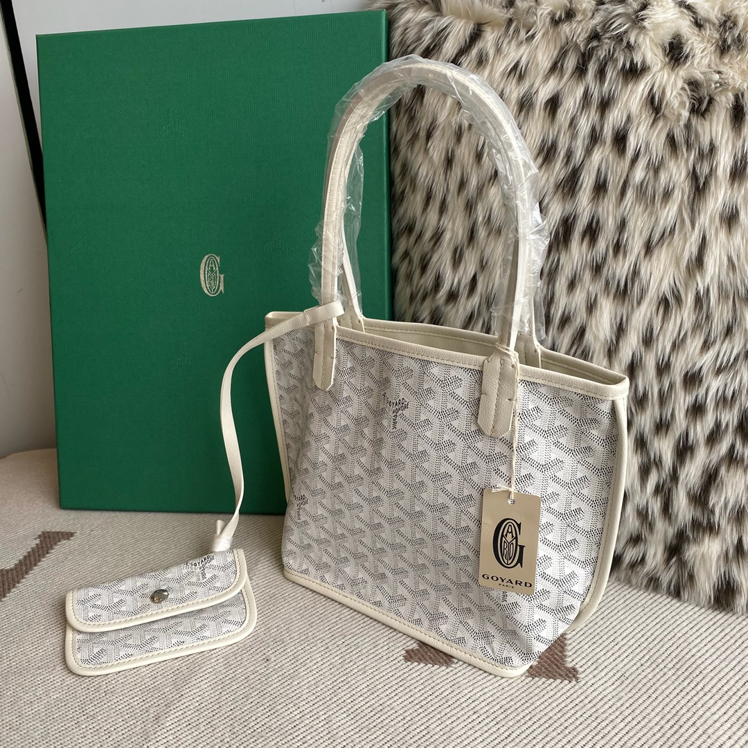 🤩Goyard classic vegetable basket anjou mini tote double-sided shopping bag tote double-sided bag shoulder handbag Size: 20.5X9X20cm~ I can’t think of any brand with more taste than Goya! Multiple colors to choose from, classic colors, canvas fabric with fragrance, exquisite workmanship ☺️ Comes with a full set of packaging at the counter, the first choice for gift giving ✨ Style No - Image 3