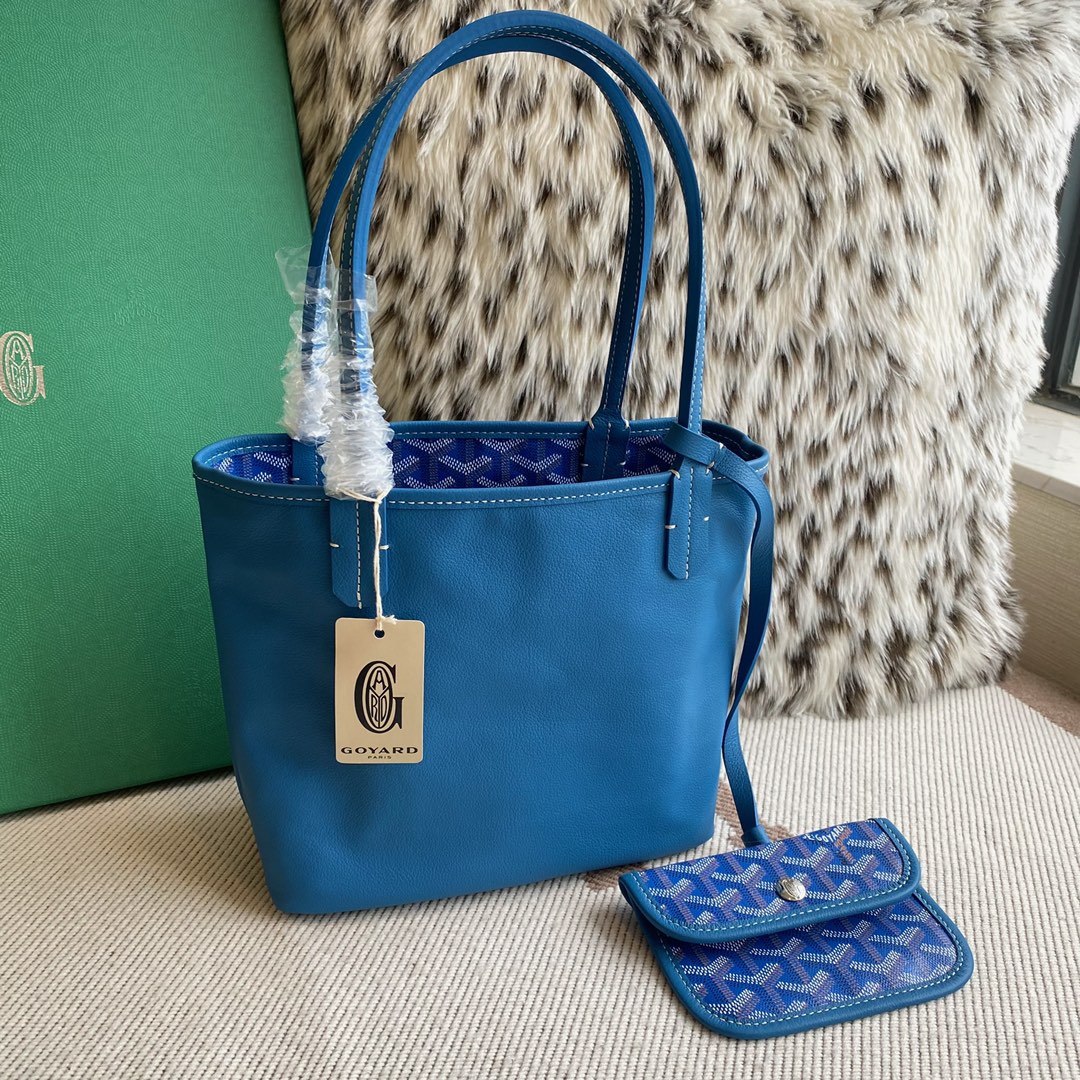 🤩Goyard classic vegetable basket anjou mini tote double-sided shopping bag tote double-sided bag shoulder handbag Size: 20.5X9X20cm~ I can’t think of any brand with more taste than Goya! Multiple colors to choose from, classic colors, canvas fabric with fragrance, exquisite workmanship ☺️ Comes with a full set of packaging at the counter, the first choice for gift giving ✨ Style No - Image 6