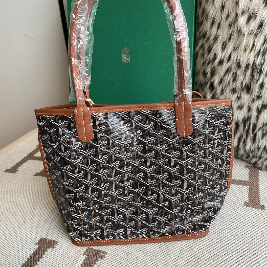 🤩Goyard classic vegetable basket anjou mini tote double-sided shopping bag tote double-sided bag shoulder handbag Size: 20.5X9X20cm~ I can’t think of any brand with more taste than Goya! Multiple colors to choose from, classic colors, canvas fabric with fragrance, exquisite workmanship ☺️ Comes with a full set of packaging at the counter, the first choice for gift giving ✨ Style No - Image 2