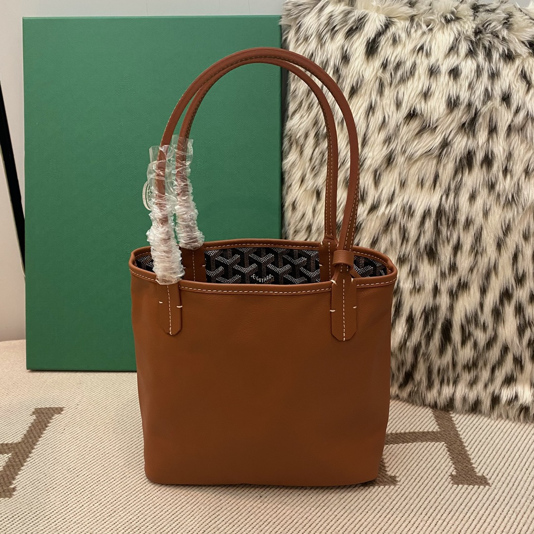 🤩Goyard classic vegetable basket anjou mini tote double-sided shopping bag tote double-sided bag shoulder handbag Size: 20.5X9X20cm~ I can’t think of any brand with more taste than Goya! Multiple colors to choose from, classic colors, canvas fabric with fragrance, exquisite workmanship ☺️ Comes with a full set of packaging at the counter, the first choice for gift giving ✨ Style No - Image 4