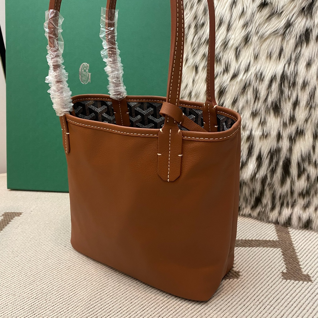 🤩Goyard classic vegetable basket anjou mini tote double-sided shopping bag tote double-sided bag shoulder handbag Size: 20.5X9X20cm~ I can’t think of any brand with more taste than Goya! Multiple colors to choose from, classic colors, canvas fabric with fragrance, exquisite workmanship ☺️ Comes with a full set of packaging at the counter, the first choice for gift giving ✨ Style No - Image 5