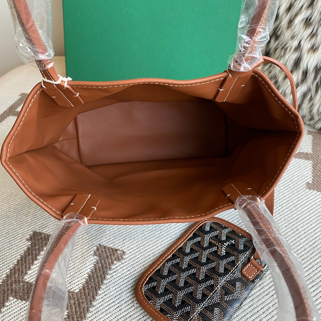 🤩Goyard classic vegetable basket anjou mini tote double-sided shopping bag tote double-sided bag shoulder handbag Size: 20.5X9X20cm~ I can’t think of any brand with more taste than Goya! Multiple colors to choose from, classic colors, canvas fabric with fragrance, exquisite workmanship ☺️ Comes with a full set of packaging at the counter, the first choice for gift giving ✨ Style No - Image 7