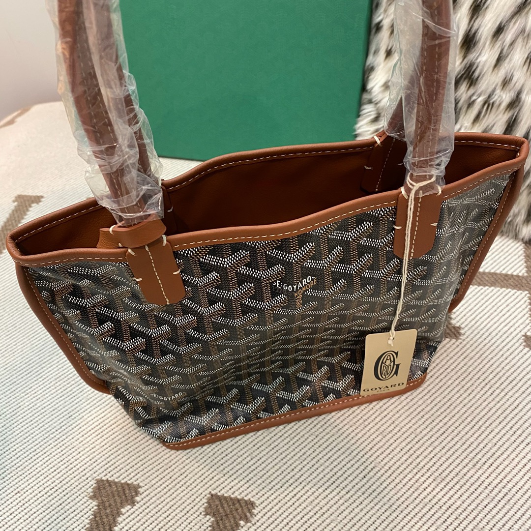 🤩Goyard classic vegetable basket anjou mini tote double-sided shopping bag tote double-sided bag shoulder handbag Size: 20.5X9X20cm~ I can’t think of any brand with more taste than Goya! Multiple colors to choose from, classic colors, canvas fabric with fragrance, exquisite workmanship ☺️ Comes with a full set of packaging at the counter, the first choice for gift giving ✨ Style No - Image 10