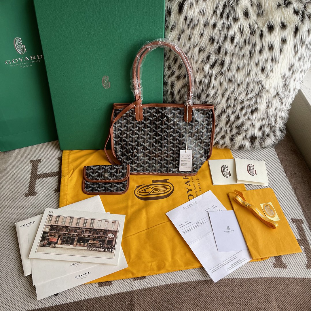 🤩Goyard classic vegetable basket anjou mini tote double-sided shopping bag tote double-sided bag shoulder handbag Size: 20.5X9X20cm~ I can’t think of any brand with more taste than Goya! Multiple colors to choose from, classic colors, canvas fabric with fragrance, exquisite workmanship ☺️ Comes with a full set of packaging at the counter, the first choice for gift giving ✨ Style No - Image 20
