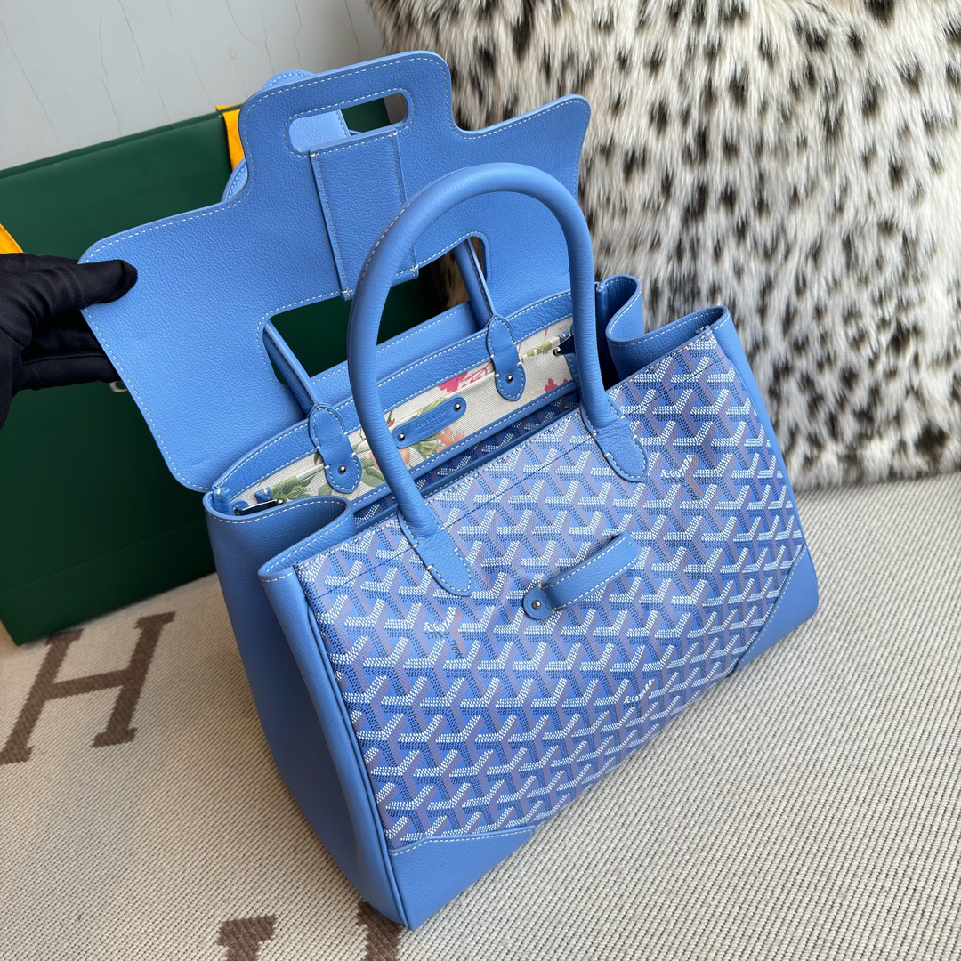 Spring and summer limited edition flower style ~ Goyard Goya counter latest version upgraded version new color 🤩 Saigon Gongmu Available in two unique GOYARDINE canvas colors inspired by the vibrant hues of linen flowers: Iris Purple and Rose Pink - Image 7