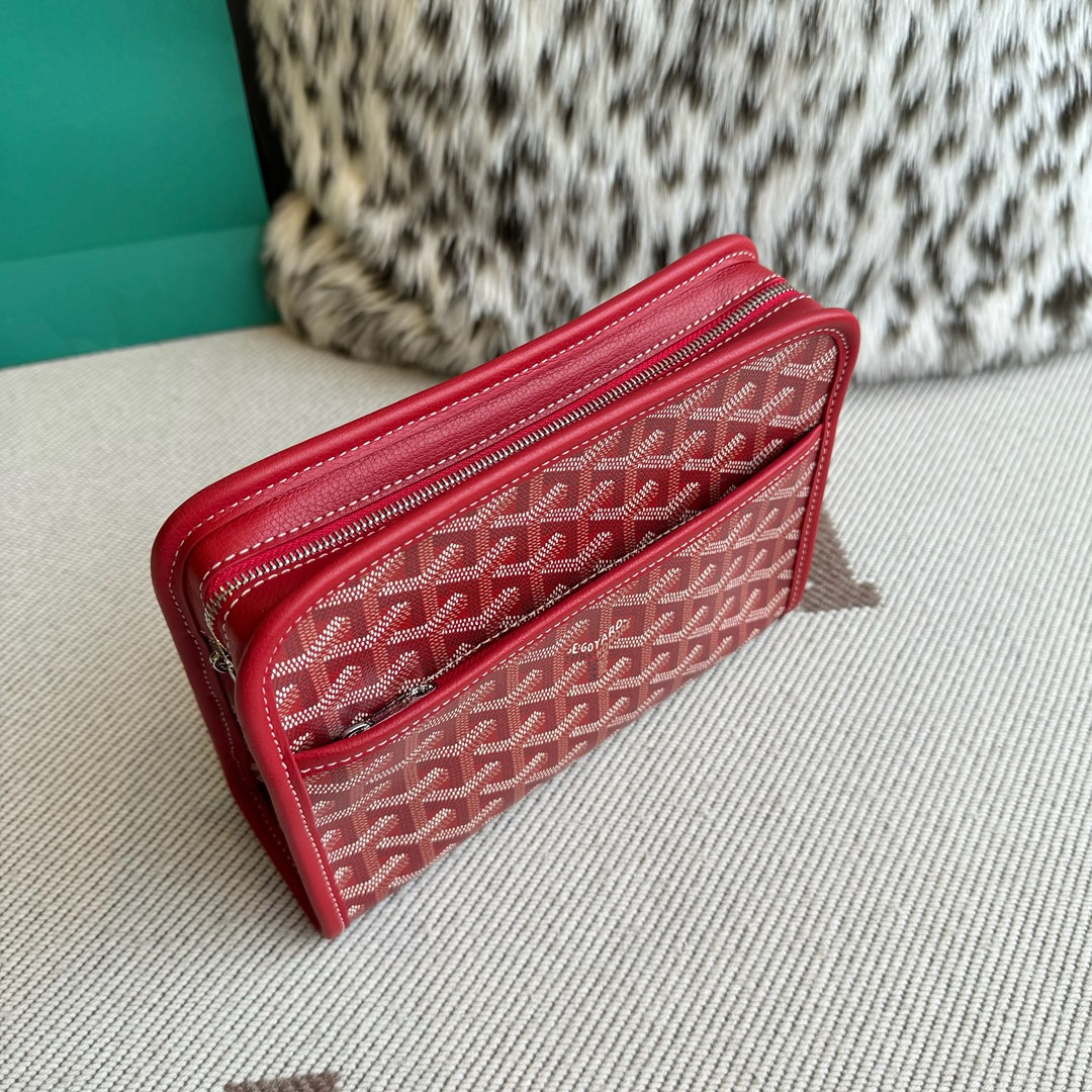 Goyard Goya clutch bag toiletry bag There is also a small zipper bag on the front that can hold some small odds and ends - Image 3
