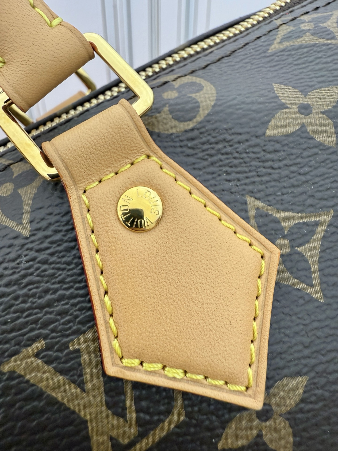 M11945 (163 dynamic UID) imported rhombus fabric (quality and material upgraded for the ninth time, counter synchronization, dynamic electronic chip, gift bag, protective paper, copper plate electronic label, certificate of conformity) The leather is an authentic foundry, Italian A-grade tree paste leather (private product), it is a channel product: it is quality, hardware, fabric, handwork, oil edges, it is an A-grade product, the photo taken is consistent with the product, and the complete package on the picture - Image 13