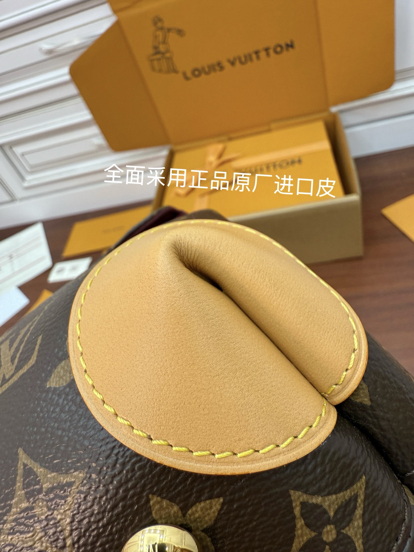 M14473 (163 dynamic UID) imported rhombus fabric (quality and materials are upgraded again for the ninth time, counters are synchronized, dynamic electronic chips, gift bags, protective paper, copper plate electronic labels, certificates) The leather is genuine OEM Italian A-grade tree paste leather (private product) It is a channel product: it is quality, hardware, fabric, handwork, oil edges, it is A-grade production, the photo taken is consistent with the product, and the complete package on the picture - Image 12