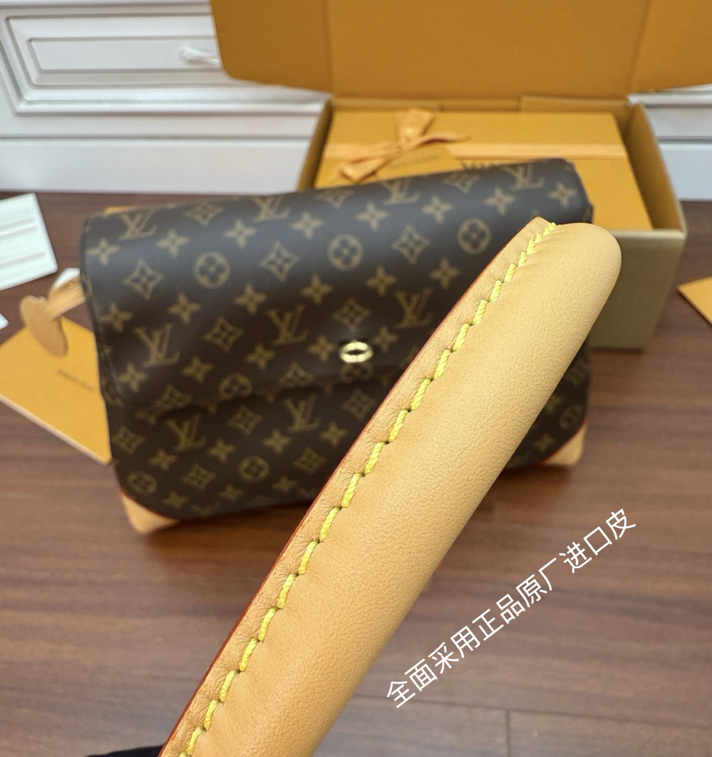 M14473 (163 dynamic UID) imported rhombus fabric (quality and materials are upgraded again for the ninth time, counters are synchronized, dynamic electronic chips, gift bags, protective paper, copper plate electronic labels, certificates) The leather is genuine OEM Italian A-grade tree paste leather (private product) It is a channel product: it is quality, hardware, fabric, handwork, oil edges, it is A-grade production, the photo taken is consistent with the product, and the complete package on the picture - Image 19