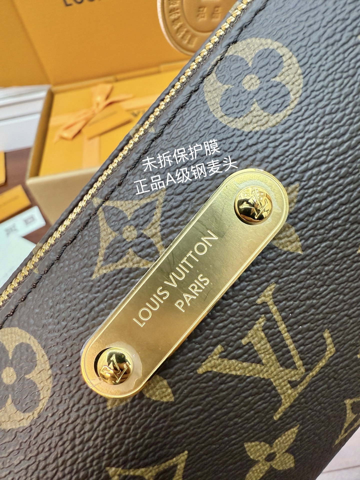 M13567 Imported rhombus fabric (quality and materials upgraded again for the ninth time, counter synchronization, dynamic electronic chip, gift bag, protective paper, copperplate electronic label, certificate of conformity) The leather is a genuine foundry, Italian A-grade tree paste leather (private product), the quality, hardware, fabric, handwork, oil edges, is an A-grade product, the photo taken is consistent with the product, and the complete package on the picture - Image 10