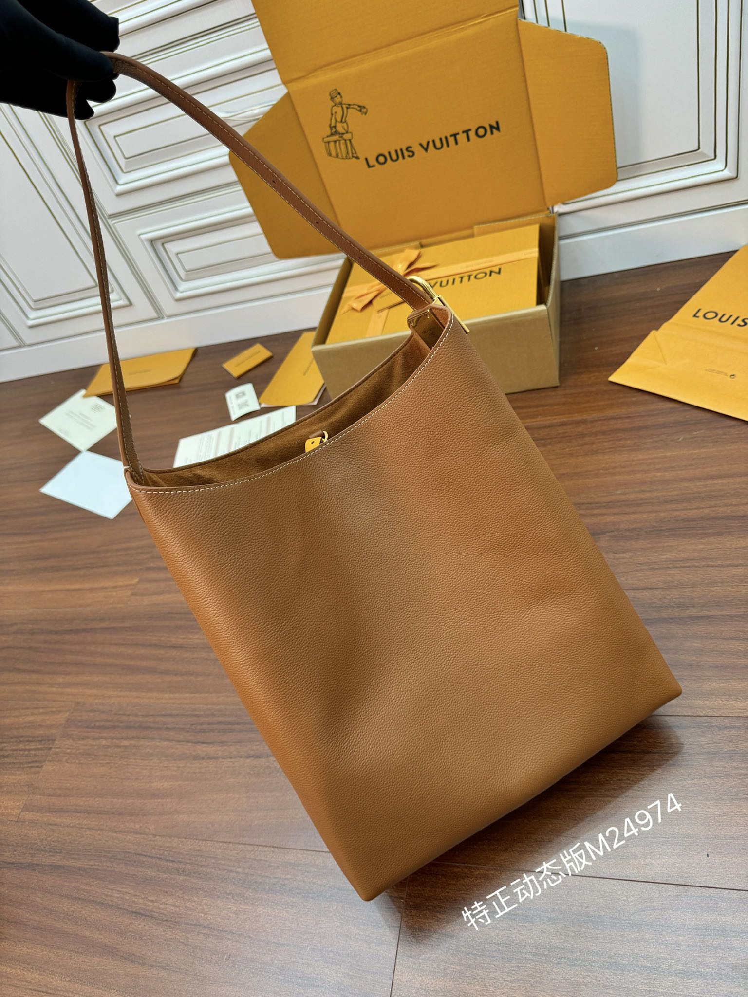 M24974 dynamic electronic chip, gift bag, protective paper, copperplate electronic label, certificate) The leather is genuine OEM Italian A-grade leather (super genuine): the so-called super genuine - Image 2