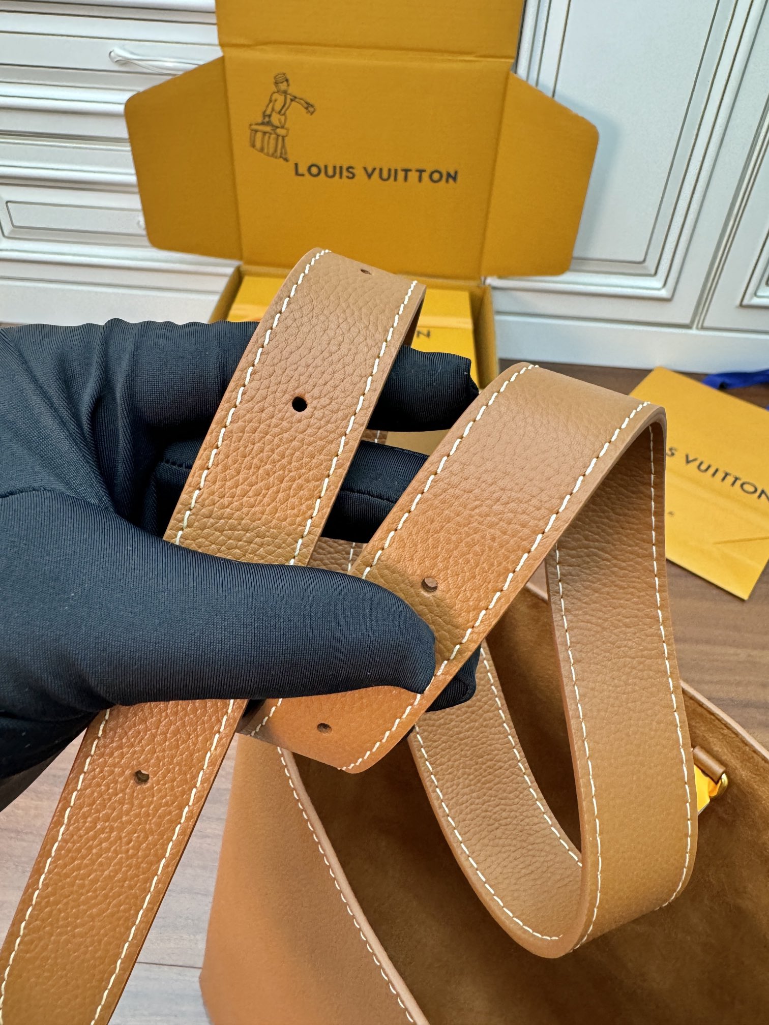 M24974 dynamic electronic chip, gift bag, protective paper, copperplate electronic label, certificate) The leather is genuine OEM Italian A-grade leather (super genuine): the so-called super genuine - Image 6