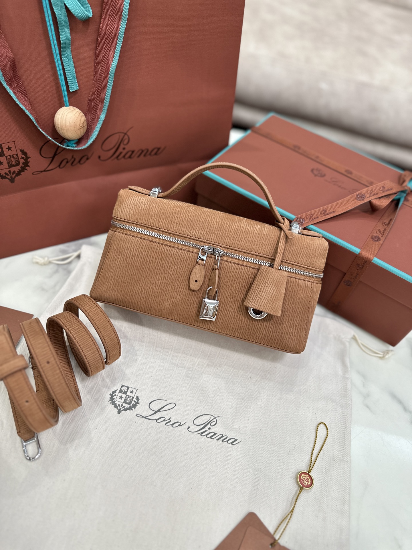 Extra bag L23 light brown silver buckle - Image 2