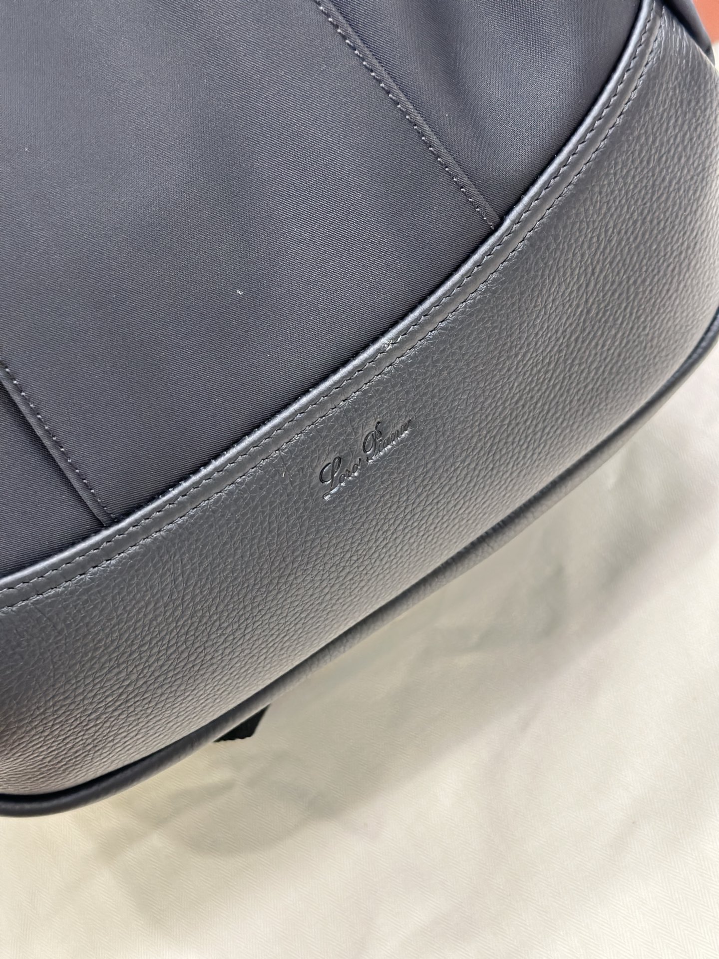 Pioneer Medium Backpack black Dual compartments: zip pocket, open pocket and pen holder in one compartment; laptop organizer in the other Two-way zipper Size: 27*42*20 Material: canvas with cow leather - Image 3