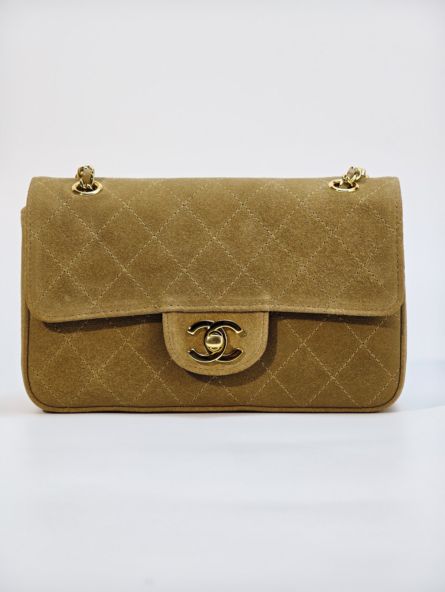 26B suede CF camel/gold buckle mini - Image 2