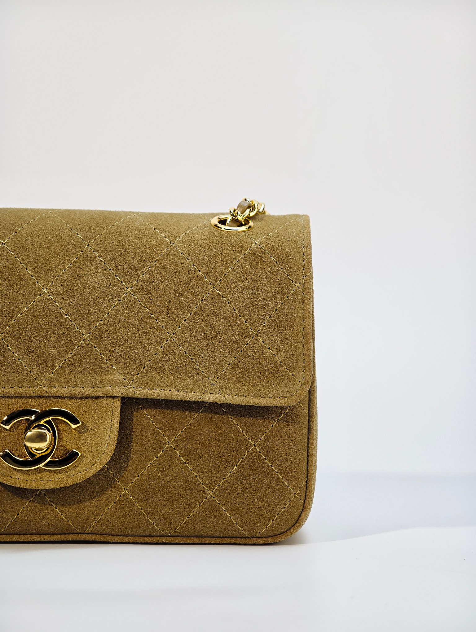 26B suede CF camel/gold buckle mini - Image 3