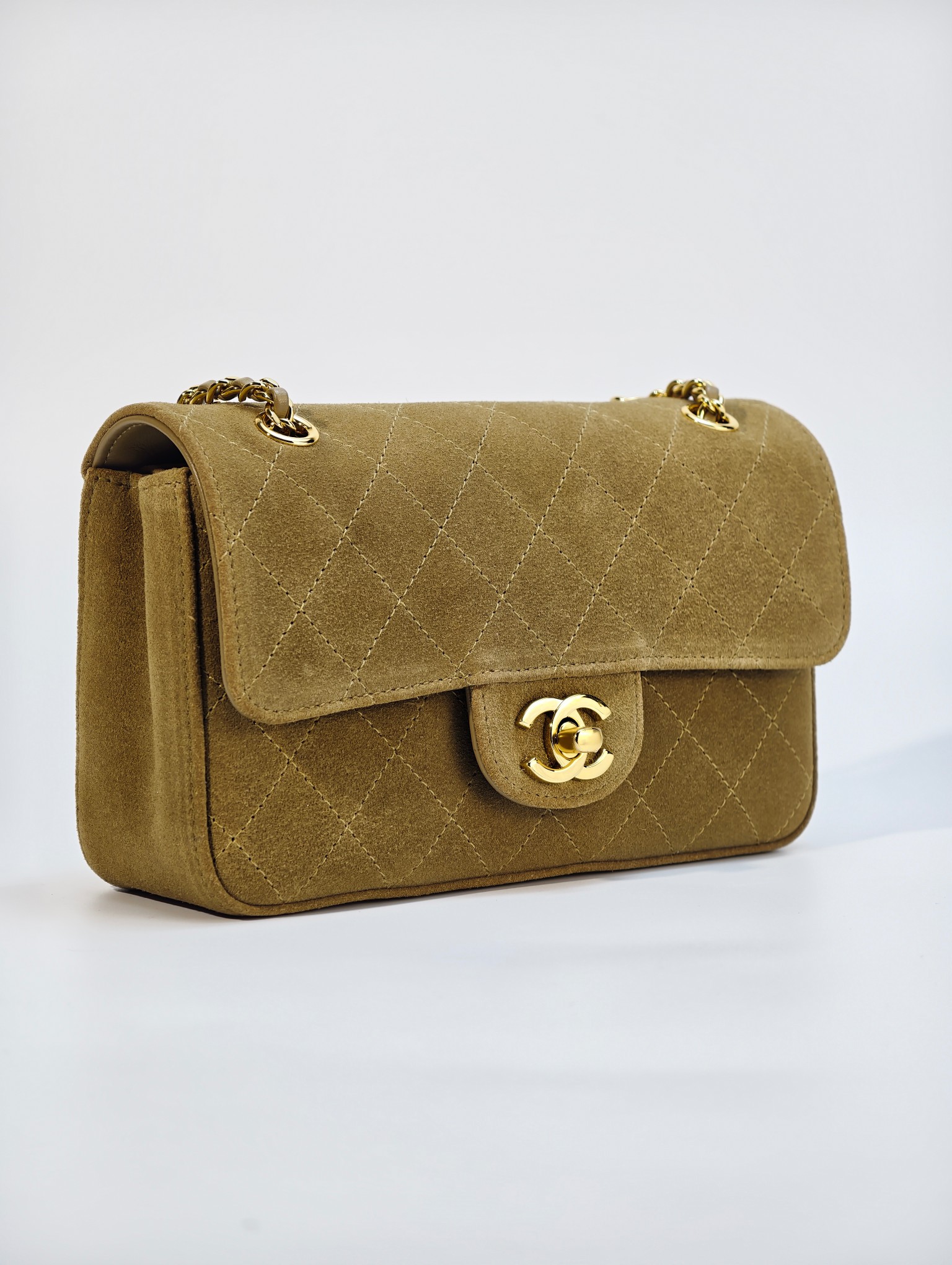 26B suede CF camel/gold buckle mini - Image 4