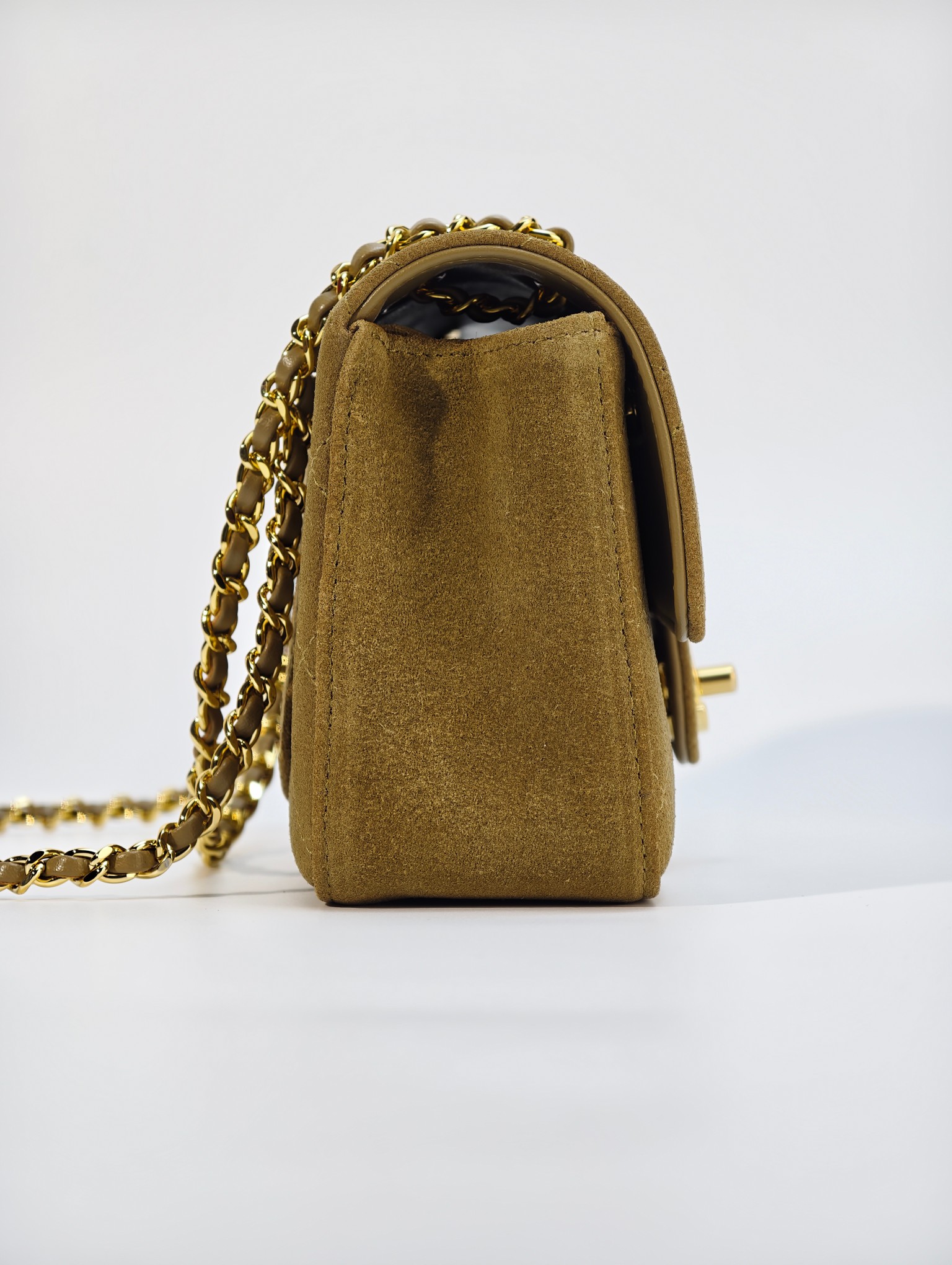 26B suede CF camel/gold buckle mini - Image 5