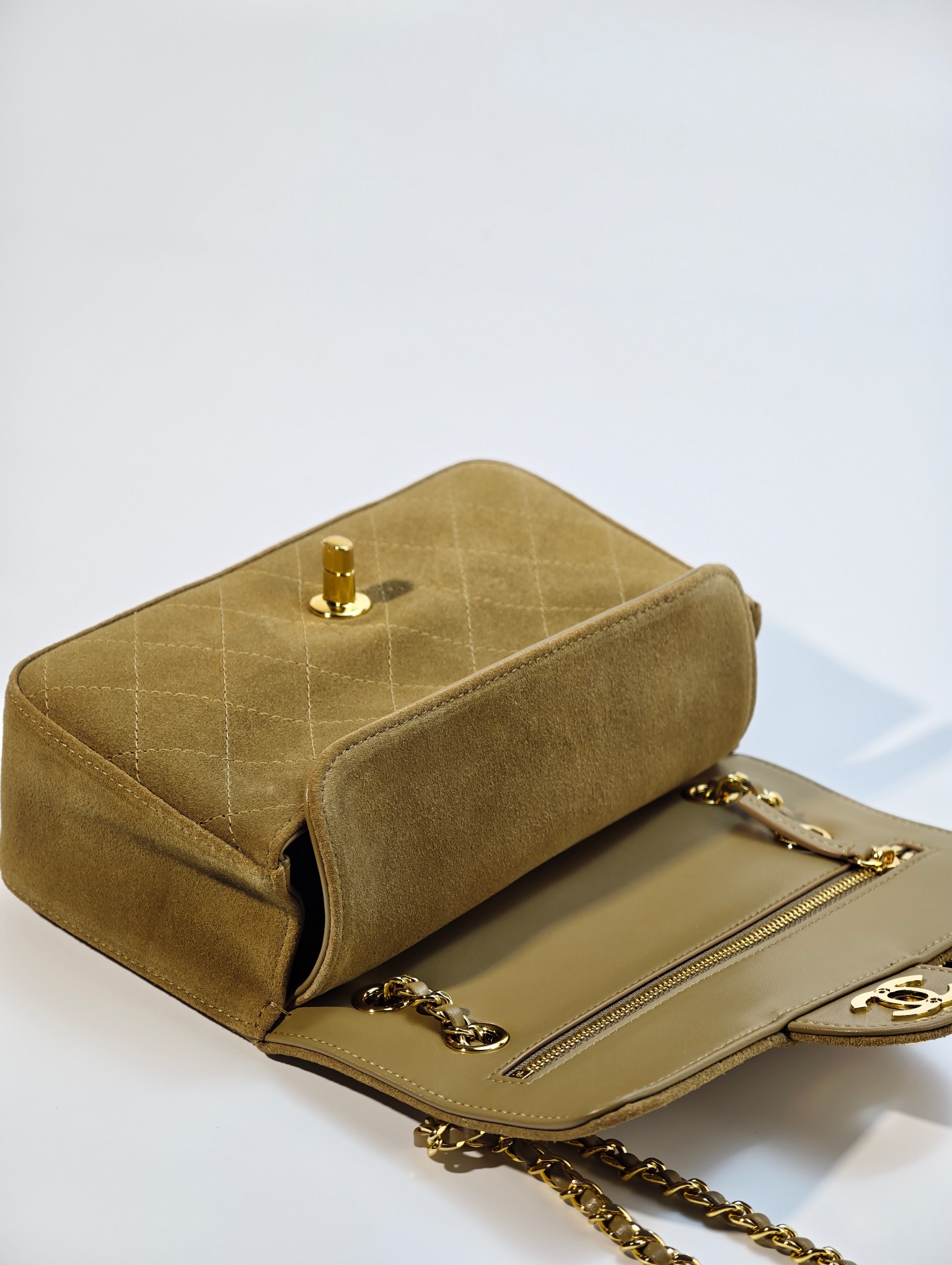 26B suede CF camel/gold buckle mini - Image 12