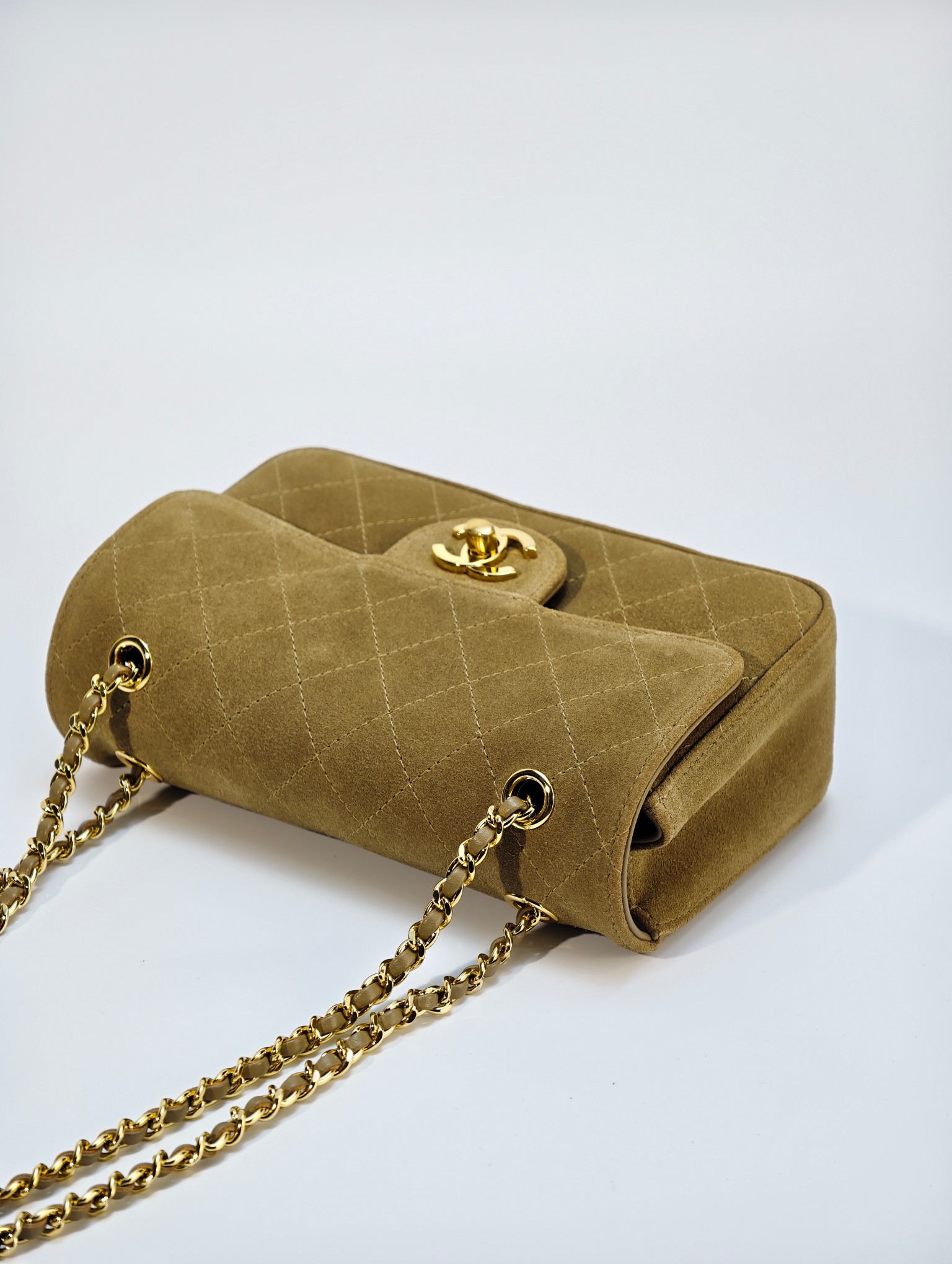26B suede CF camel/gold buckle mini - Image 9