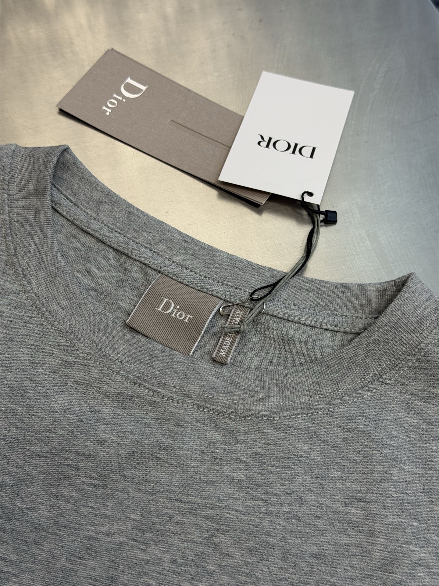 Dr Montaigne embroidery crew neck long sleeves Cotton jersey fabric, long sleeves made of 15-count special woven compact cotton, weight 230g/m²; with 32-count 1×1 rib, 340g/m² - Image 5
