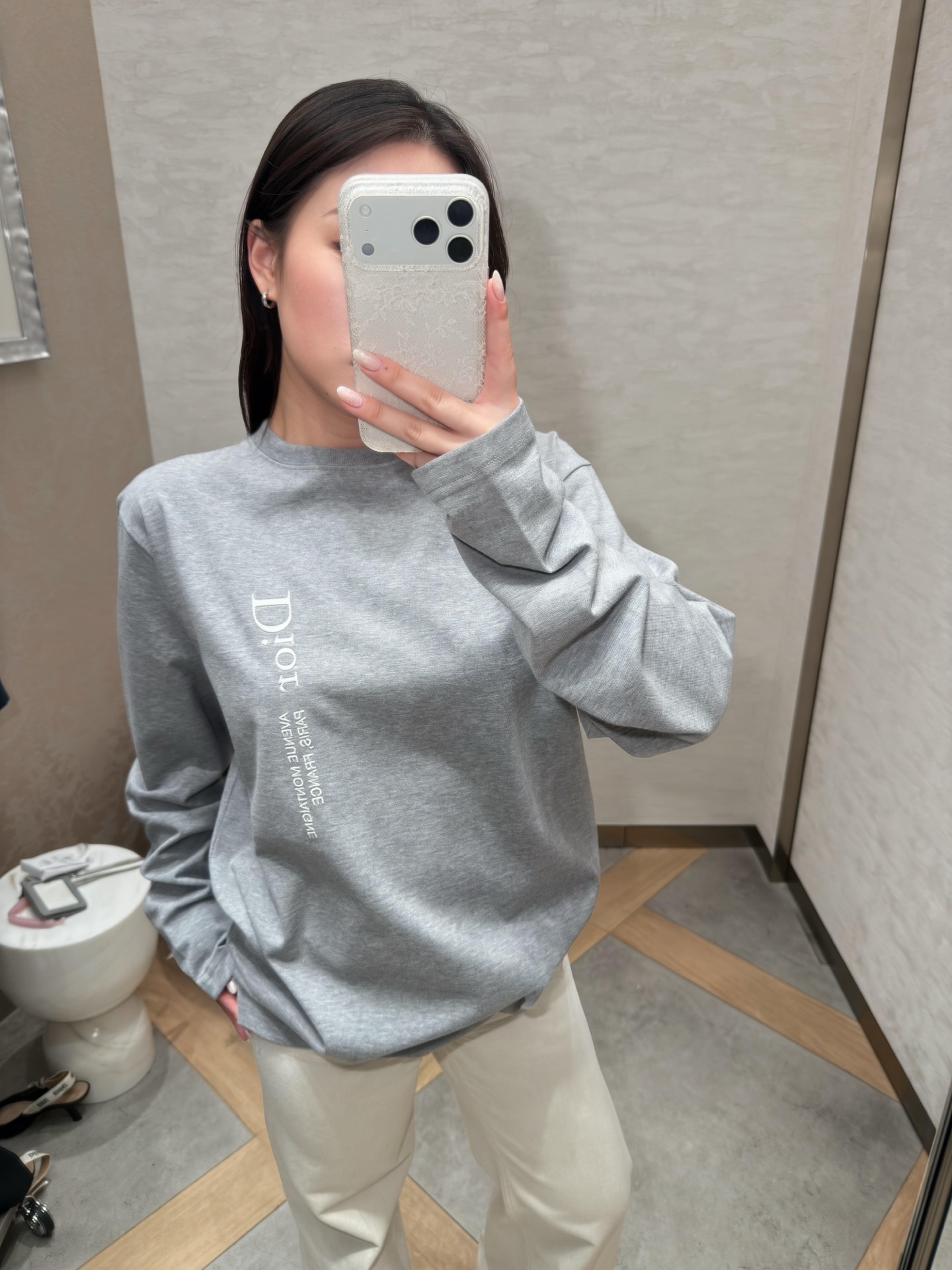 Dr Montaigne embroidery crew neck long sleeves Cotton jersey fabric, long sleeves made of 15-count special woven compact cotton, weight 230g/m²; with 32-count 1×1 rib, 340g/m² - Image 10