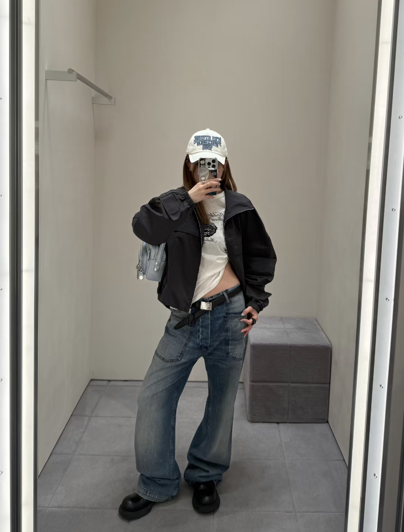 Acne Studios 26FW1996 series short stand collar nylon jacket Fabric: Lightweight nylon woven fabric with a slightly wrinkled texture, lightweight and wind-resistant 1 - Image 13