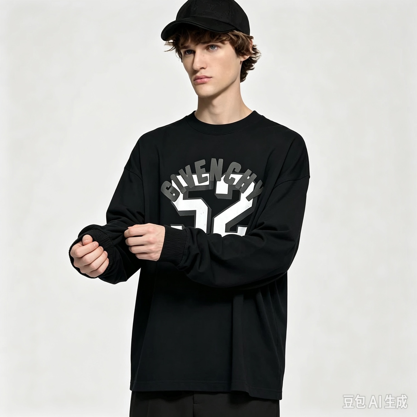 Givenchy 26ss Vibrant 52 printed long-sleeved T-shirt Fabric: High-definition super-heavyweight cotton with double yarns and tight Xinjiang cotton - Image 16