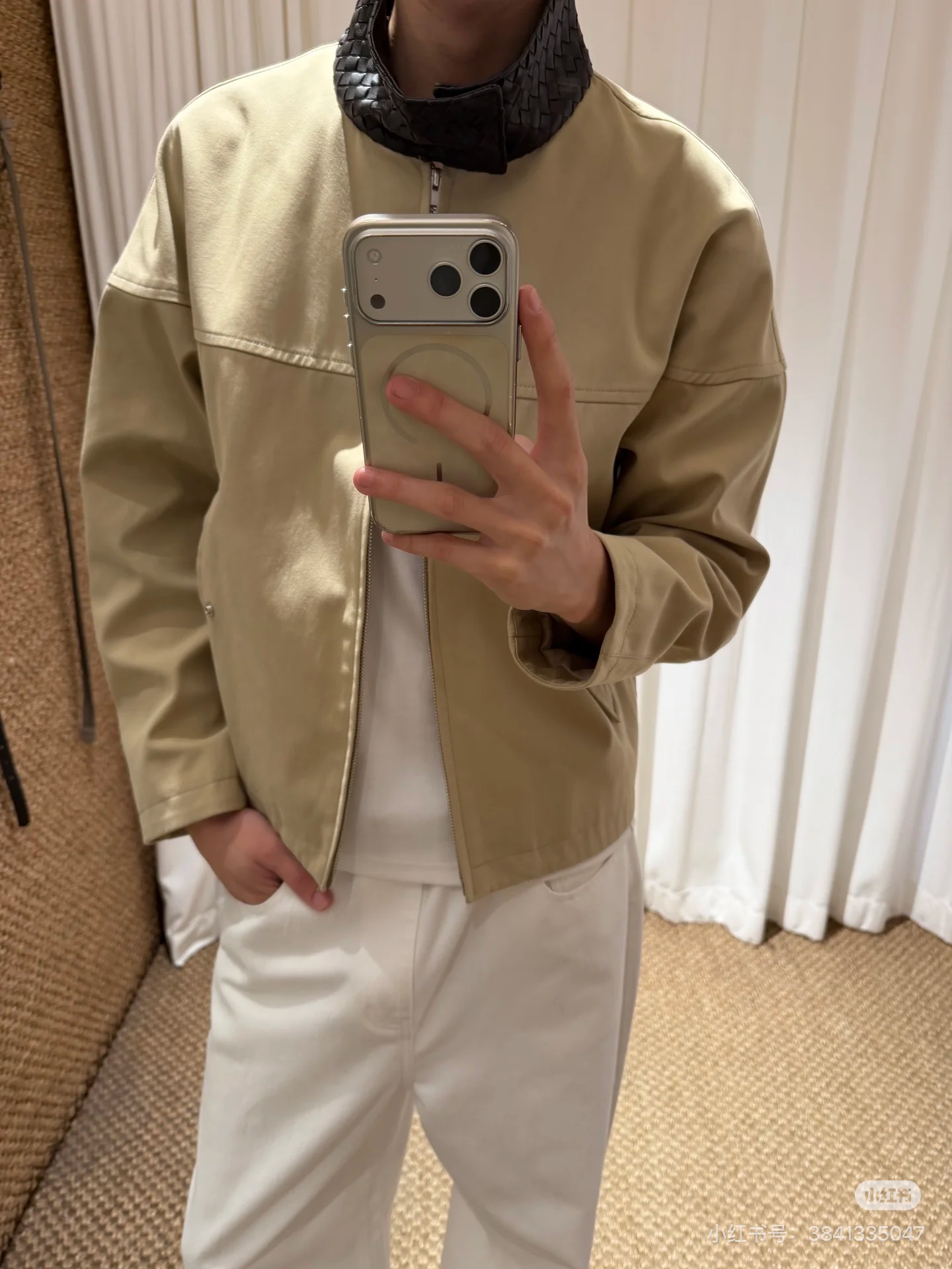 Bottega Venet* Bv diamond woven pattern jacket The rhombus woven leather at the neckline is individually molded and woven - Image 20