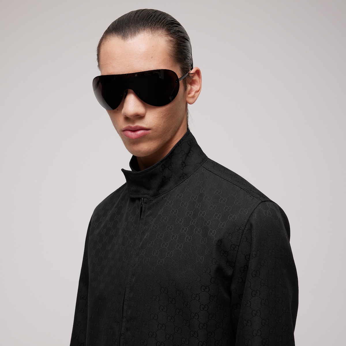 Gucc*/Gucci SS26 GG all-over printed dark pattern jacquard suit trousers A full set of custom-woven dark-grain jacquard fabrics, specifically custom-woven dark-grain jacquard - Image 13