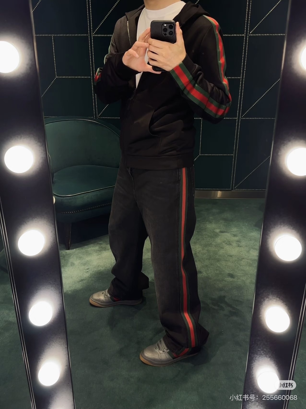 Gucc*/Gucci SS26 washed black side webbing straight jeans Made from heavy denim fabric, the hardness and drape are comparable to the original version - Image 18