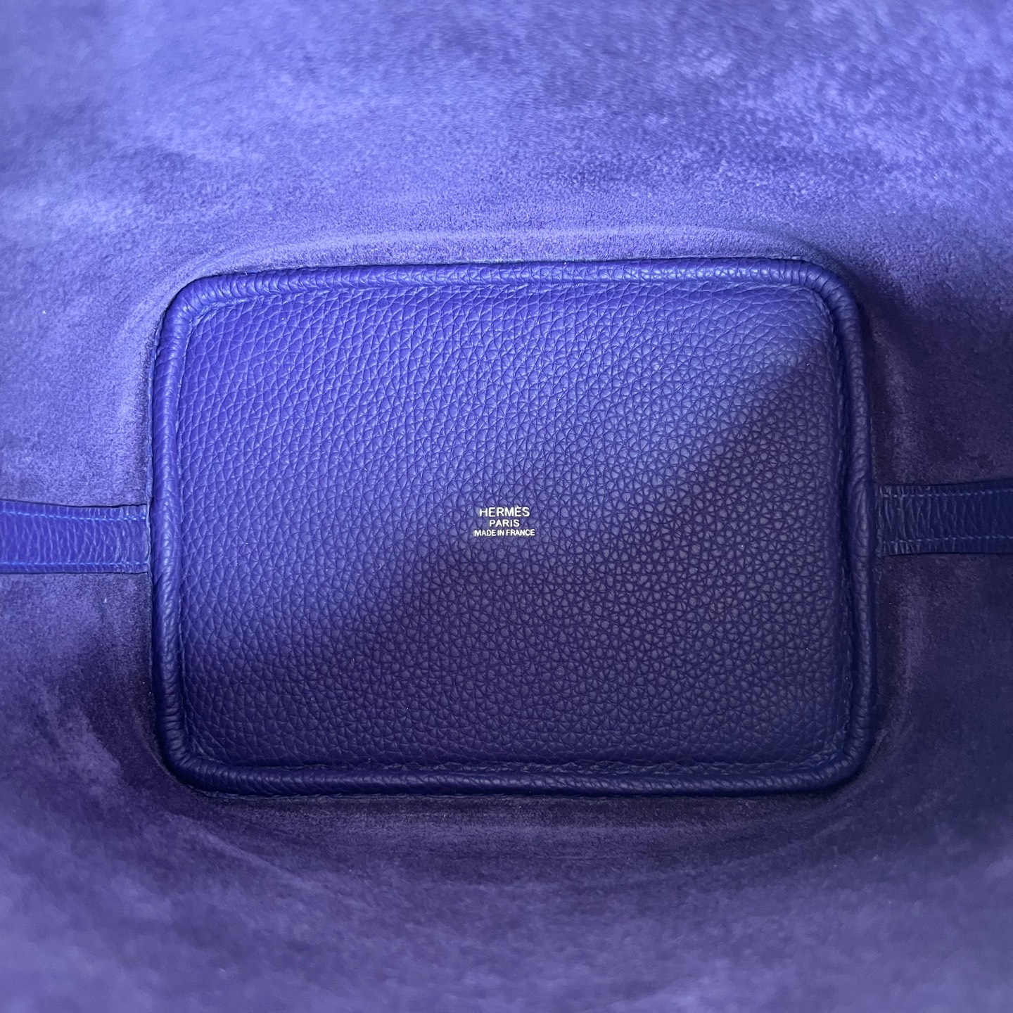 Picotin 18cm Clemence original cow tc leather Color: X3 purple, all handmade wax stitching Phw customized✈️ - Image 6