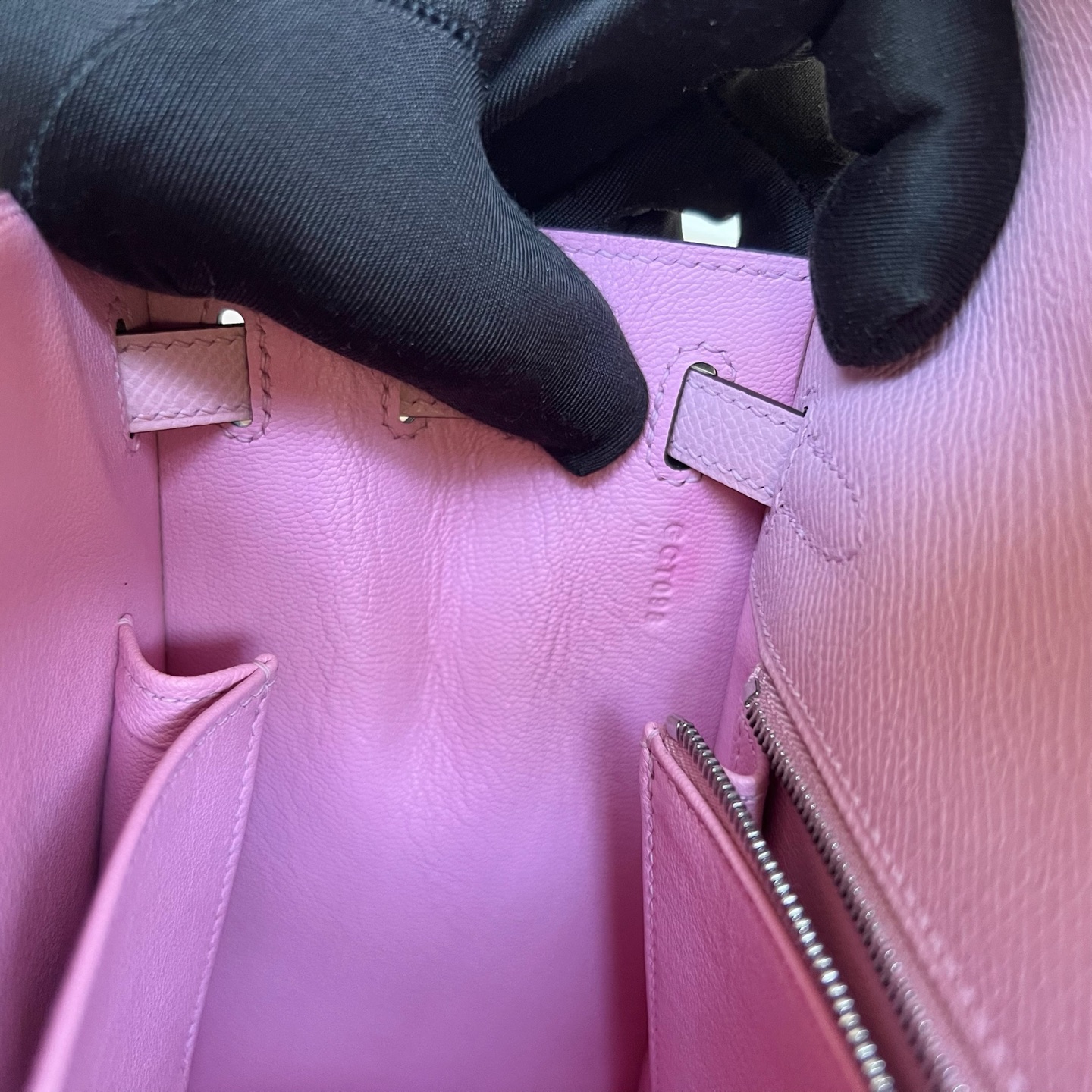 Kelly 25cm Epsom Color: X9 Malva Purple Fully handmade wax thread sewing Silver buckle customized✈️ - Image 8