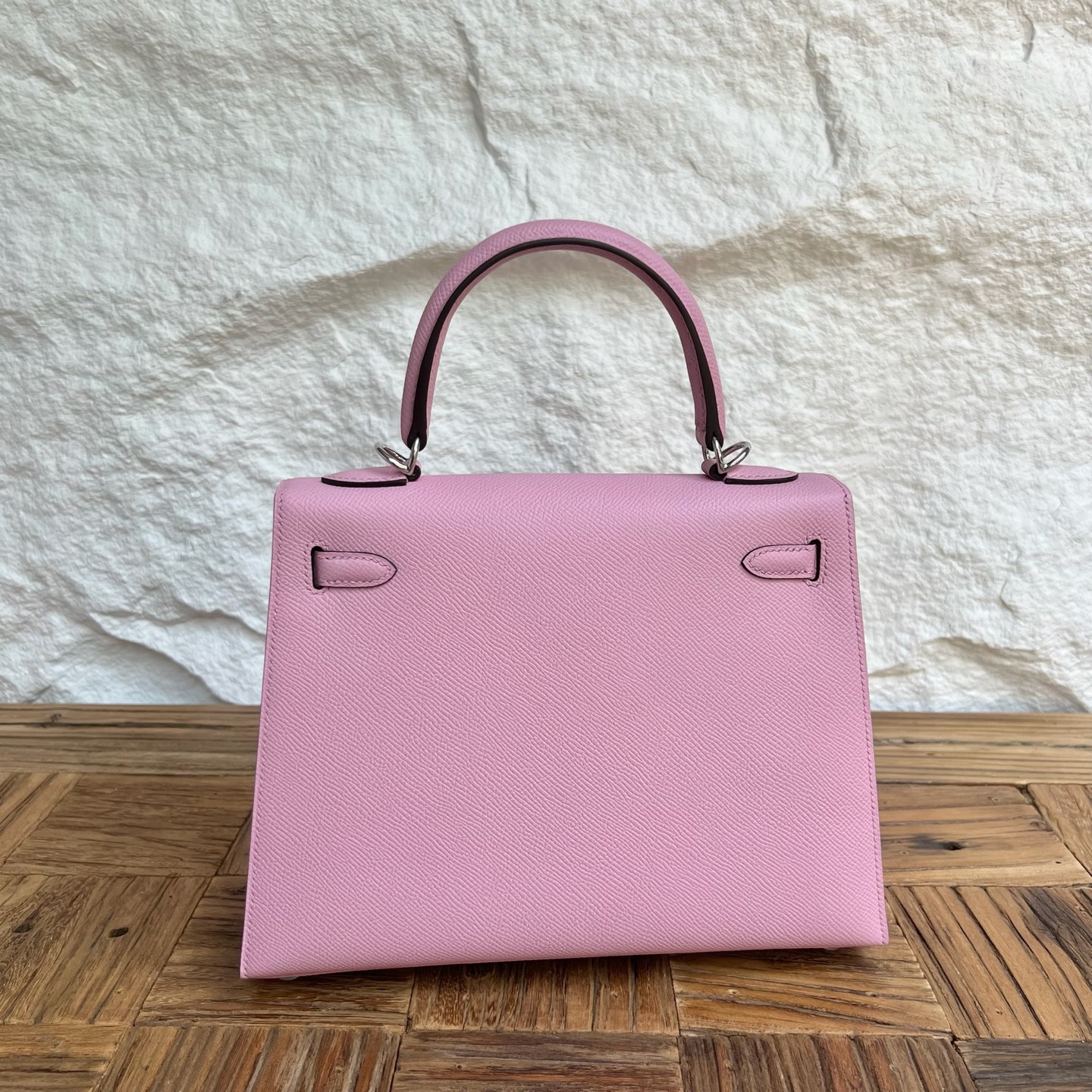 Kelly 25cm Epsom Color: X9 Malva Purple Fully handmade wax thread sewing Silver buckle customized✈️ - Image 11