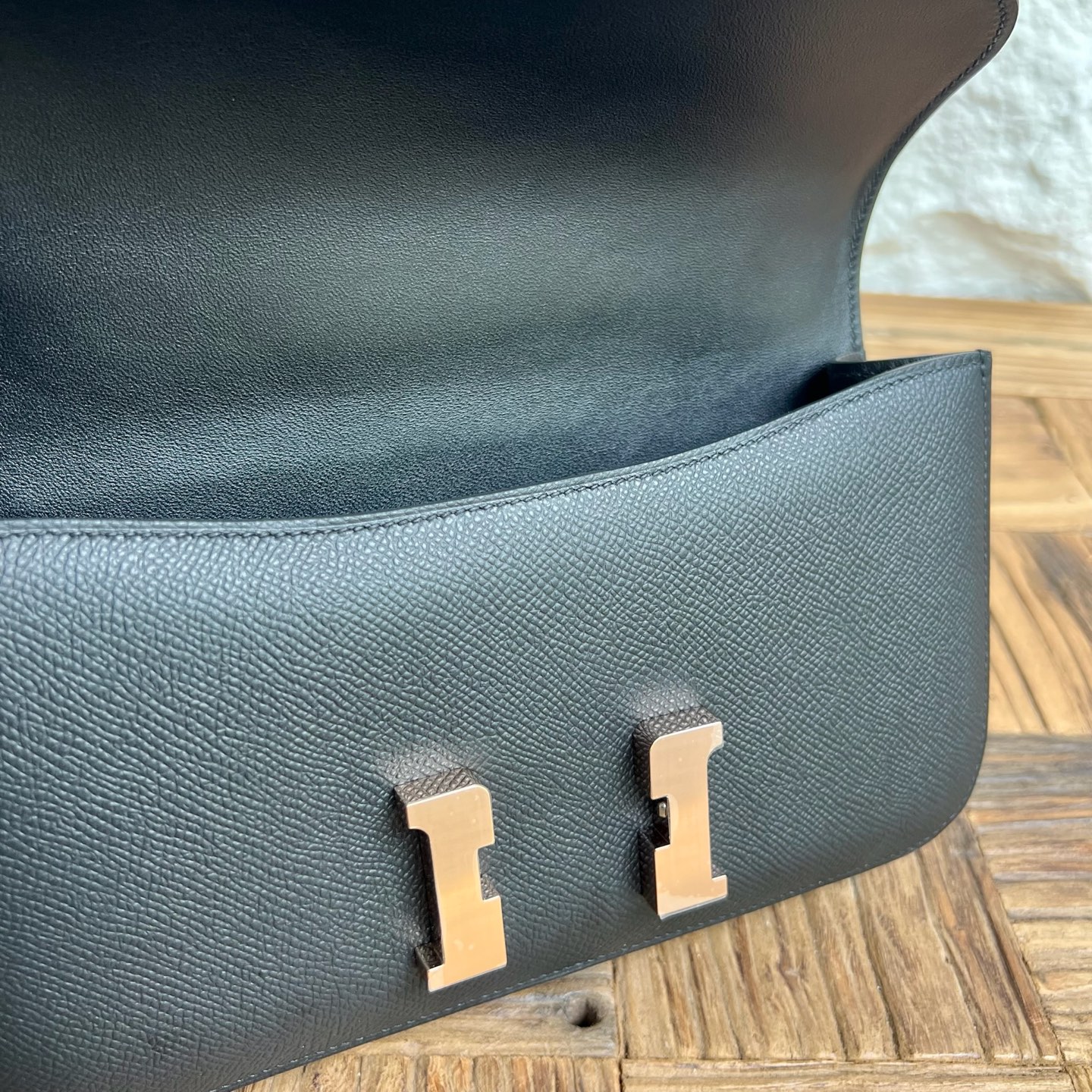 Constance elan 23cm🪞Mirror style Epsom Color: 89 black Fully handmade wax thread sewing Rose gold buckle customized✈️ - Image 6