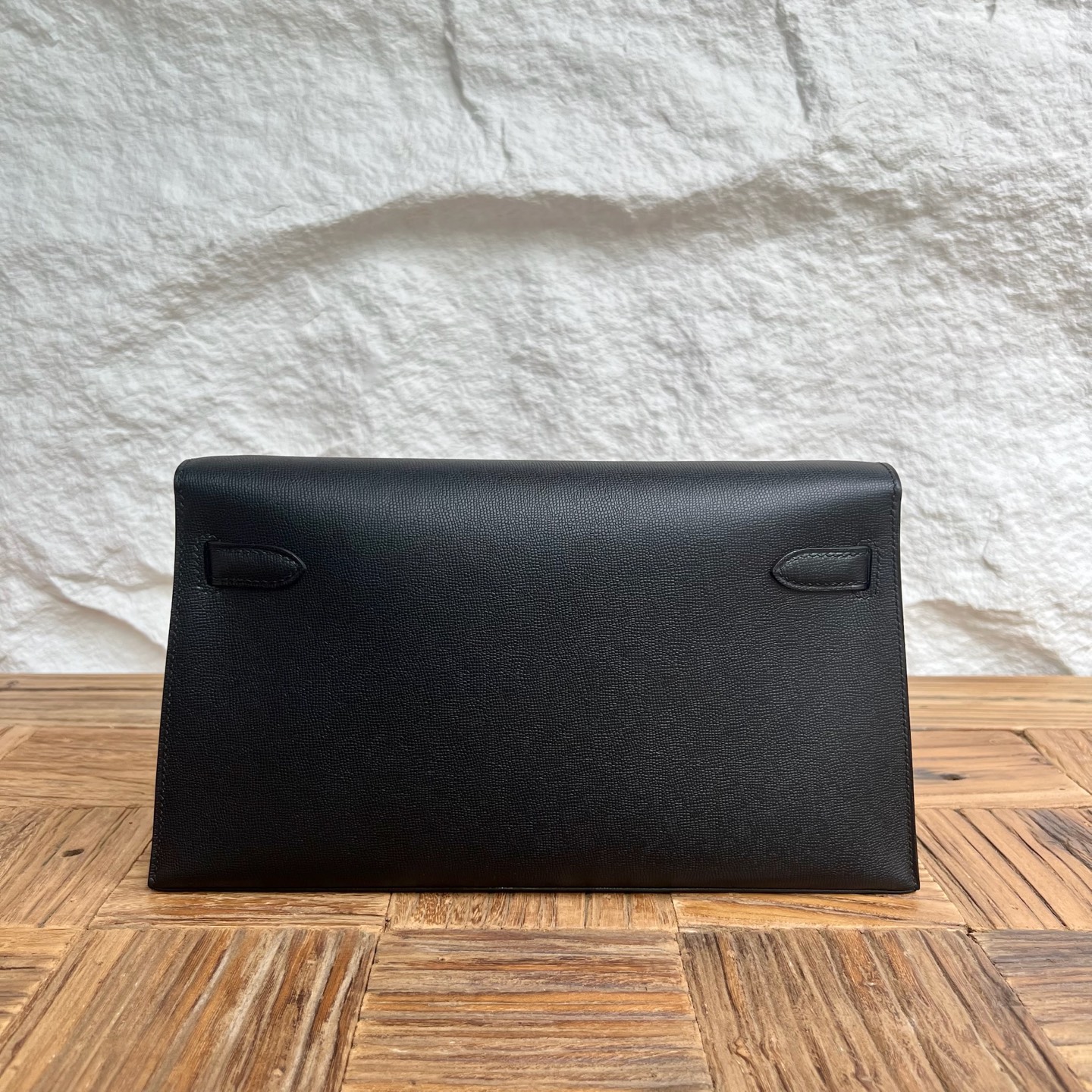 Spot Kelly Elan 27cm Madame Color: 89 black Noir Fully handmade wax thread sewing Gold buckle Stock - Image 4