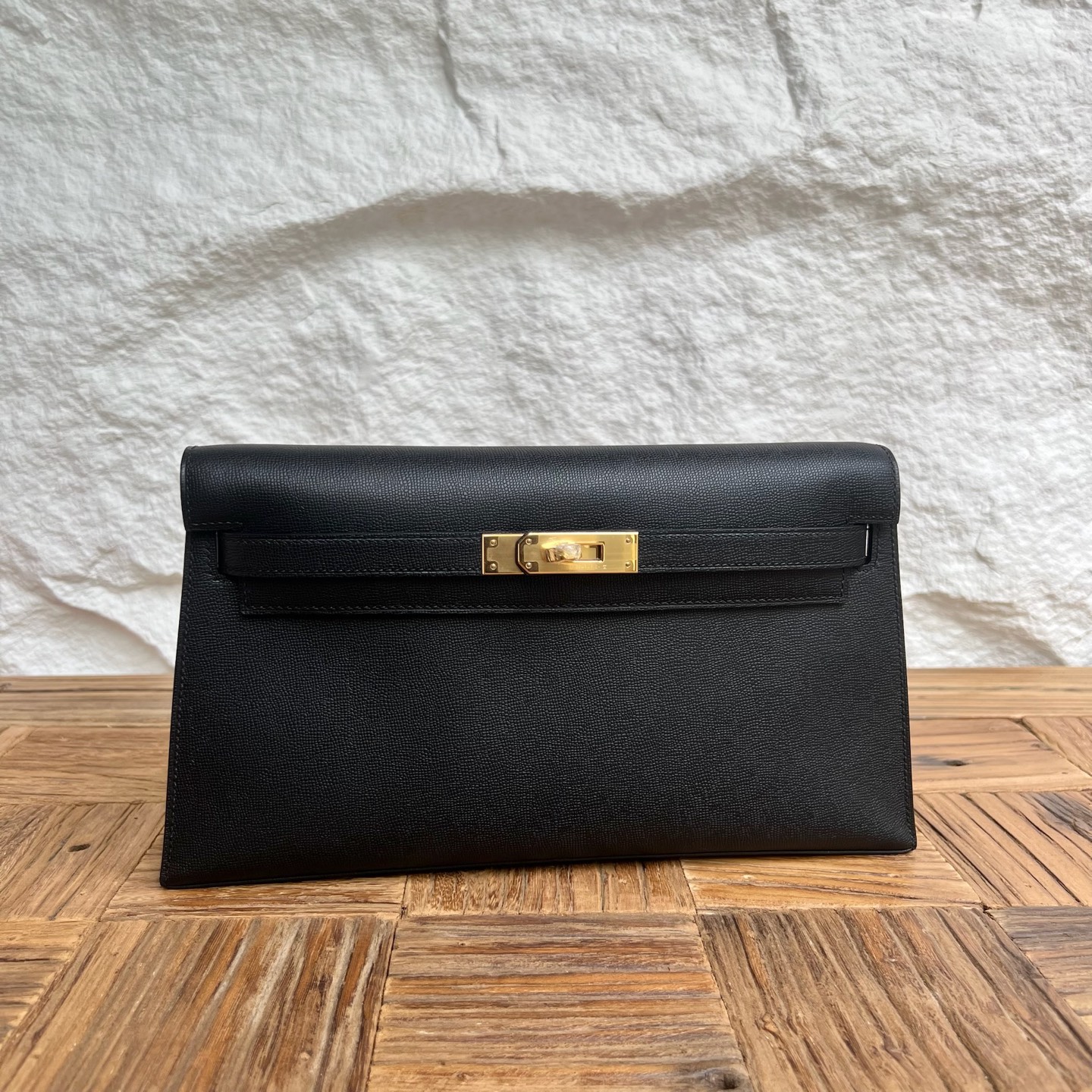 Spot Kelly Elan 27cm Madame Color: 89 black Noir Fully handmade wax thread sewing Gold buckle Stock - Image 10