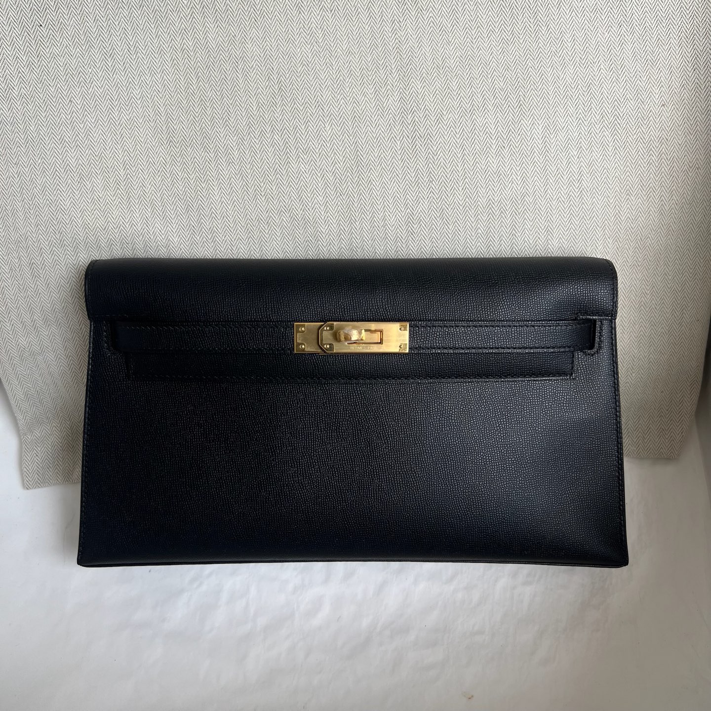 Spot Kelly Elan 27cm Madame Color: 89 black Noir Fully handmade wax thread sewing Gold buckle Stock - Image 12