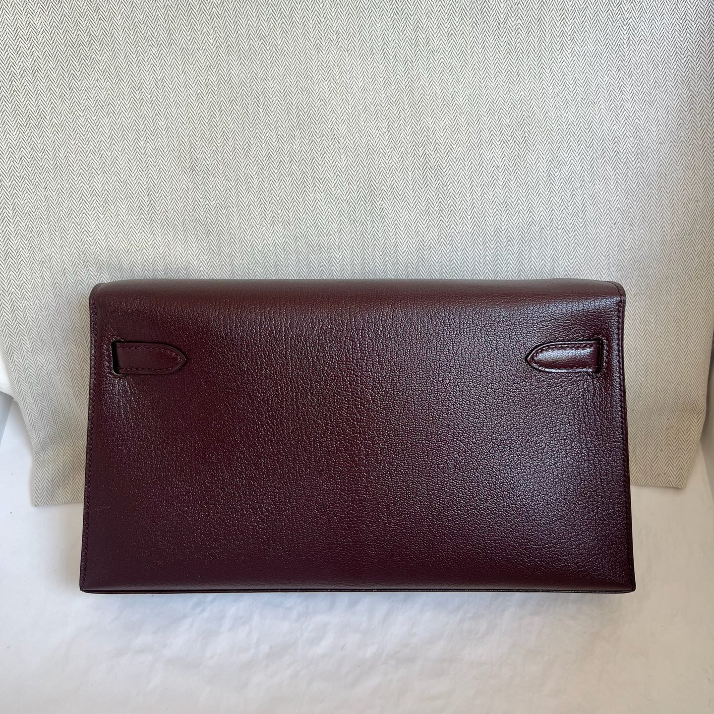 Kelly Elan 27cm Chever Color: 0G saddle red Fully handmade wax thread sewing Rose gold buckle customized✈️ - Image 13
